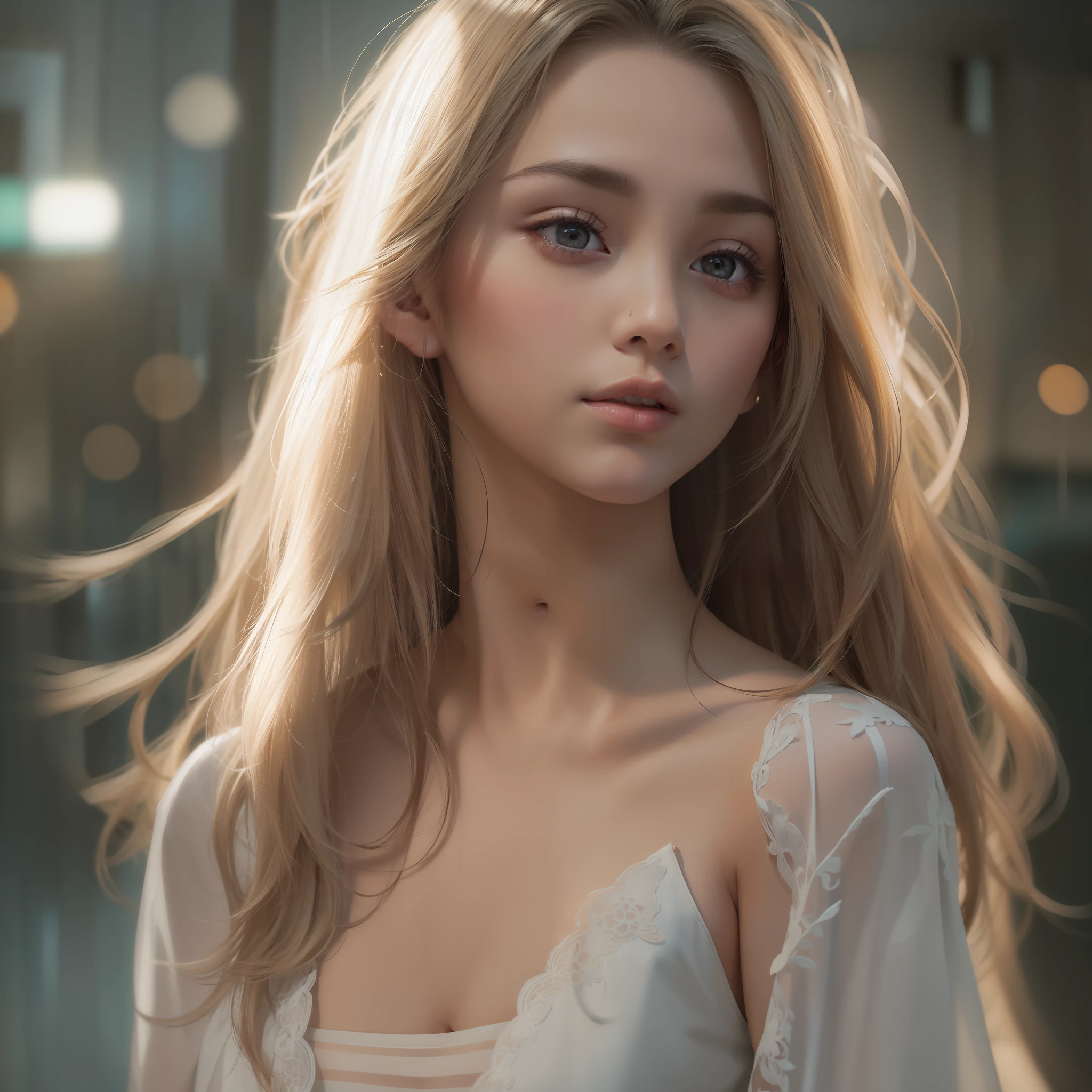 ((Best Quality, 8k, Masterpiece: 1.3)), Focus: 1.2, Perfect Body Beauty: 1.4, Buttocks: 1.2, ((Layered Haircut, Flat Chest: 1.2)), (Rain, Street:1.3), Bandeau Dress: 1.1, Highly Detailed Face and Skin Texture, Fine Eyes, Double Eyelids, Whitened Skin, Long Hair, (Shut Up: 1.3), Full Body