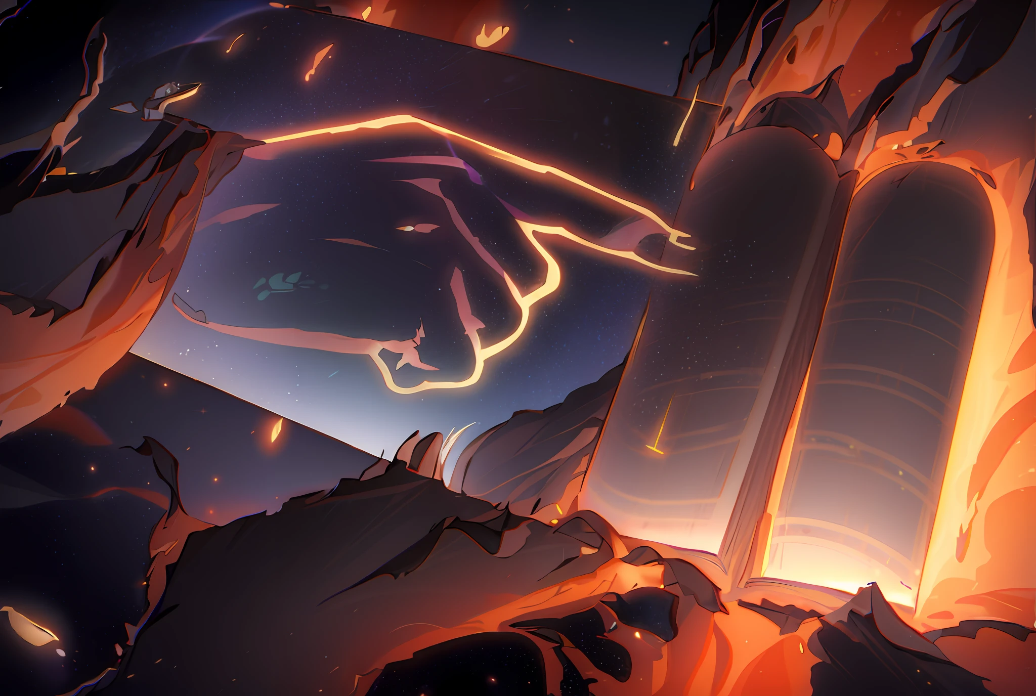 Divine hand playing a book with godrays coming out of there Cosmos, cosmico, planeta, galaxy, supernova, papel de parede 8k, 4k, space| illustration