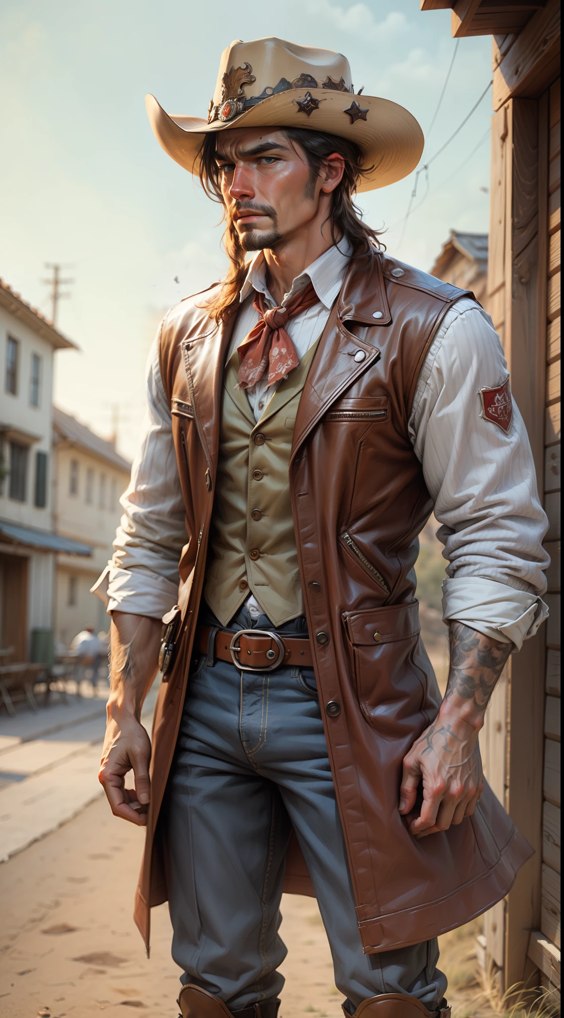 1cowboy in a western setting