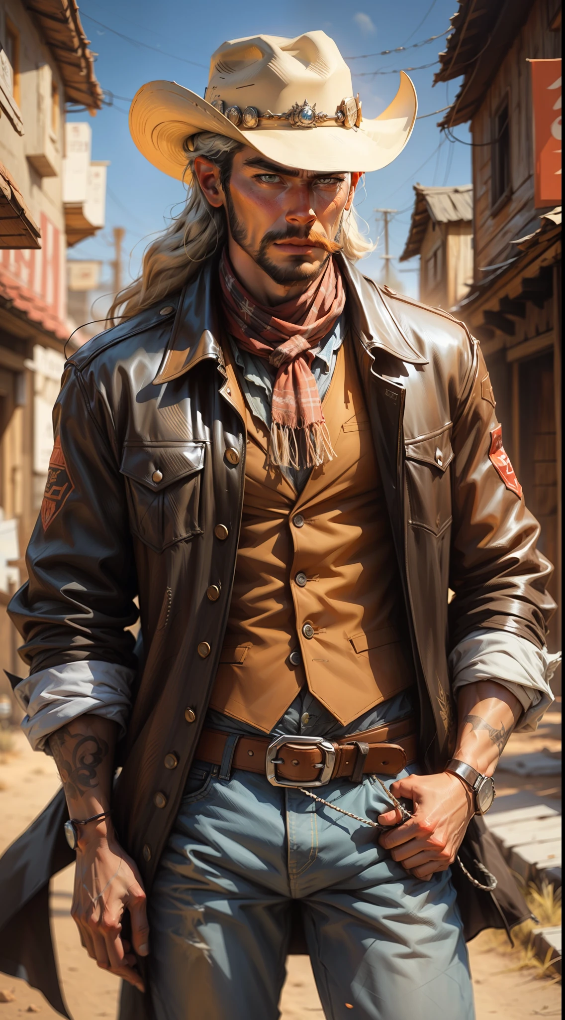 1cowboy in a western setting