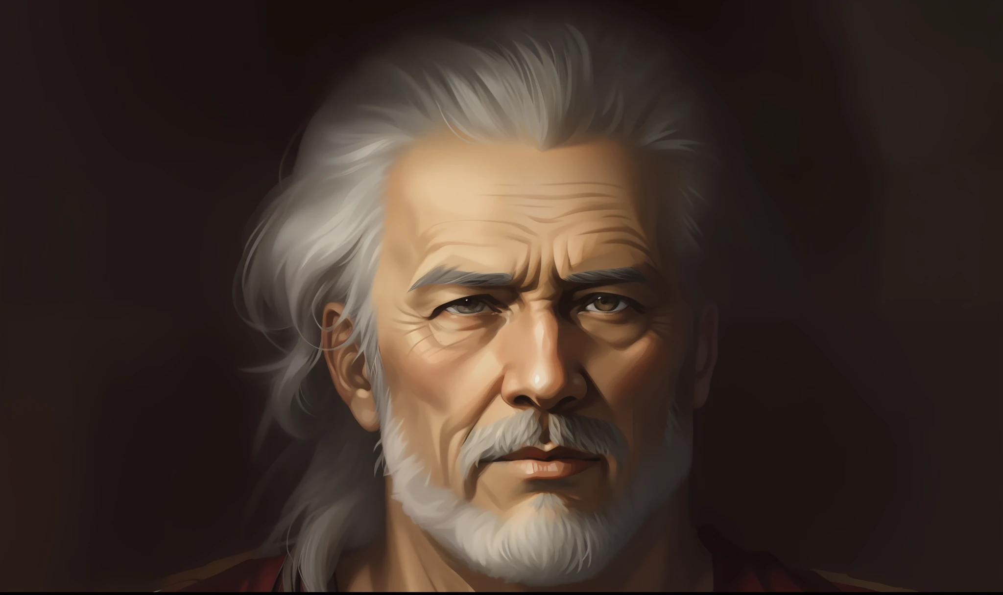 epic realistic, high-quality artwork of a oldman, rough brush strokes