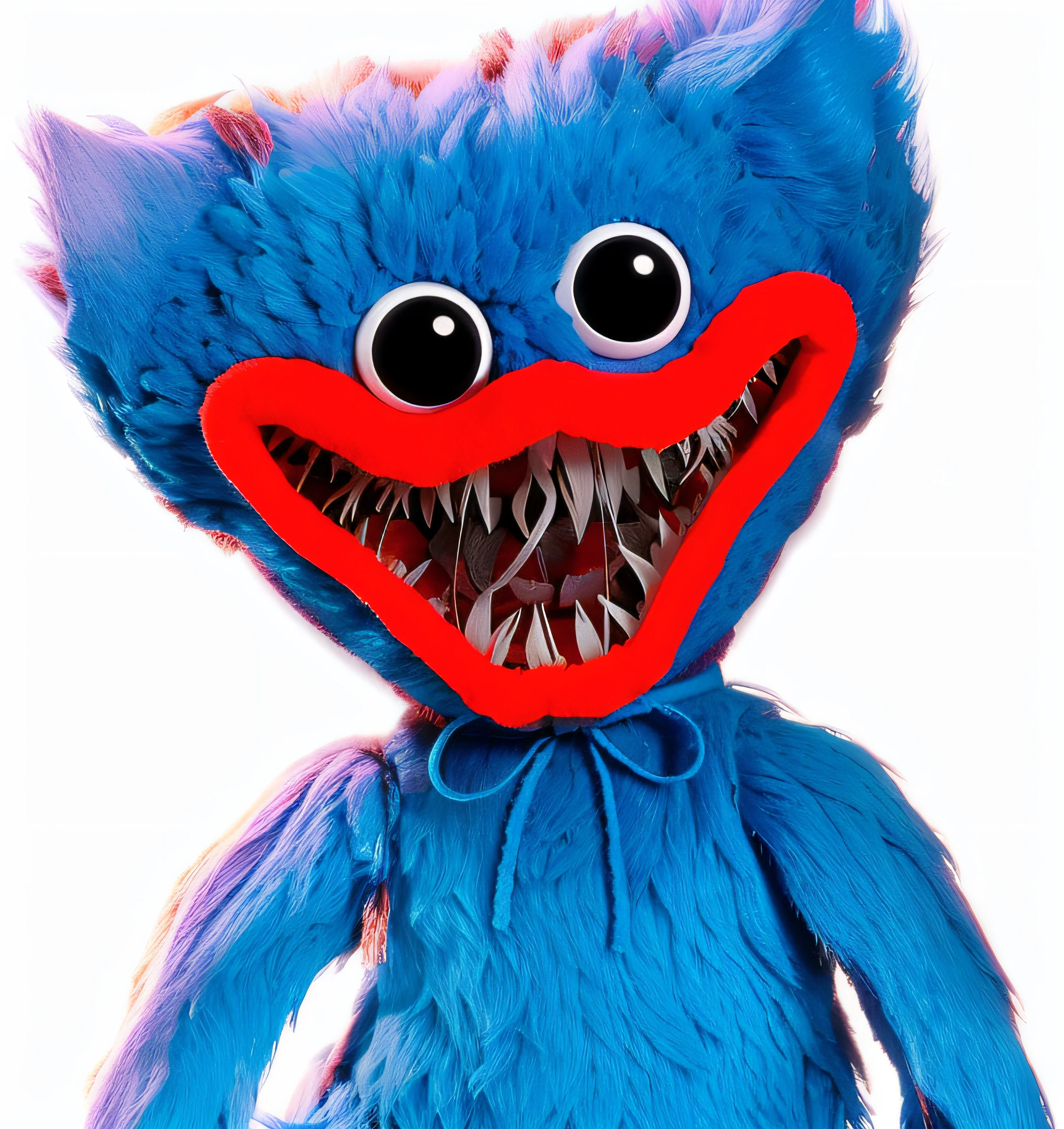 A closeup of a blue stuffed animal with a red nose, Jacksepticeye como um Muppet, furry friendly monster, jumpscare, Melhor cena de jumpscare, is evil gremlin, sorrindo sinistramente, sanic, Monstro sorridente de dentes grandes, OMG, como um personagem claymation, monstro feio, horripilante :4, GMUNK, muito assustador, obra prima, melhor qualidade, alta qualidade, papel de parede 8k extremamente detalhado da unidade CG, campos de profundidade , HDR, bloom, chromatic aberration, fotorrealista, extremamente detalhado, popular na artstation, popular na CGsociety, complexo, alto detalhe, dramatic --auto