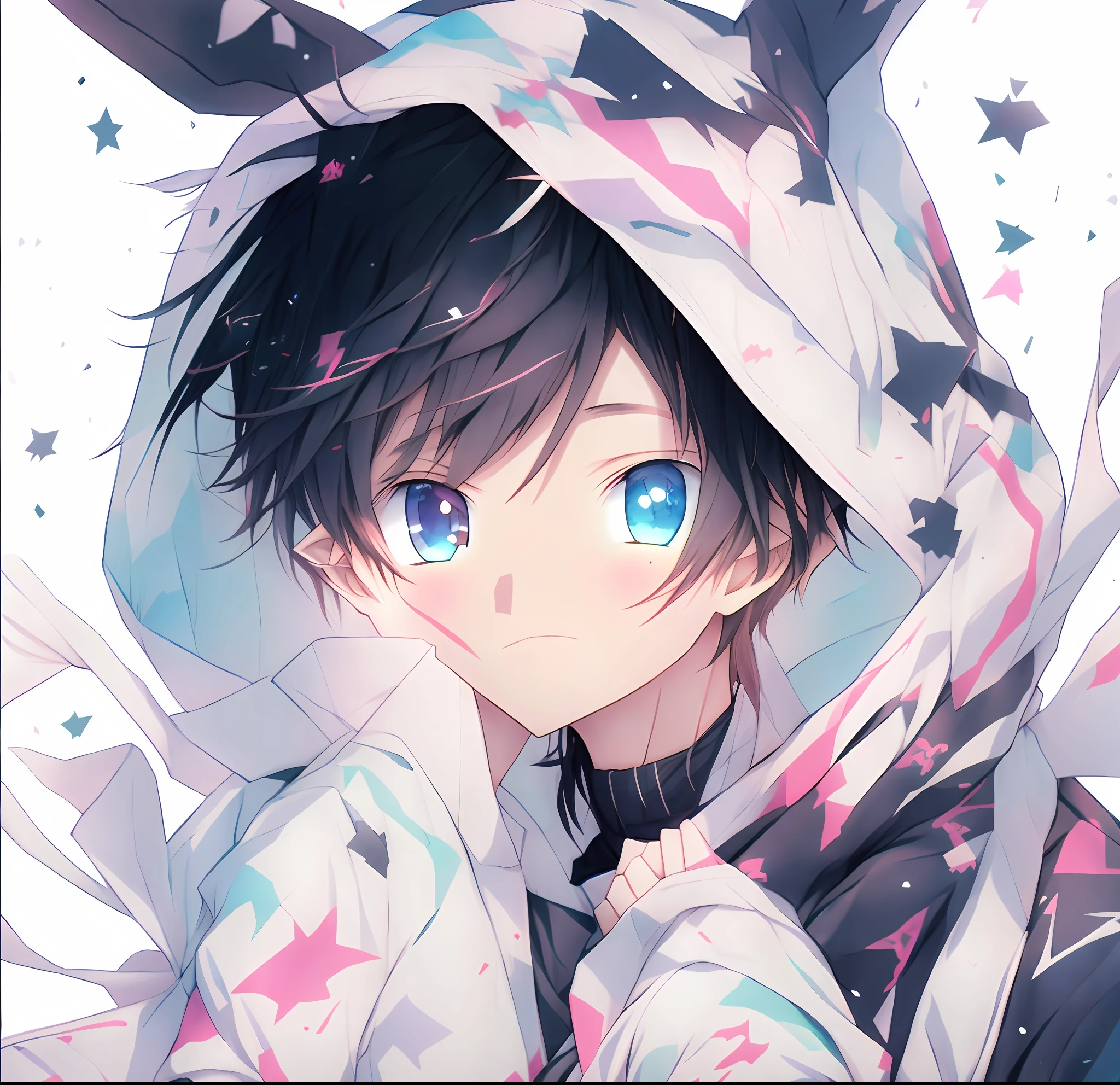 Anime boy with blue eyes and hoodie, Anime boy, nightcore, style of anime4 K, High Quality Anime Art Style, anime art style, profile picture 1024px, Best Rated on pixiv, style of anime, anime wallaper, Pixiv style, anime moe art style, in an anime style, Anime art style, animeaesthetic