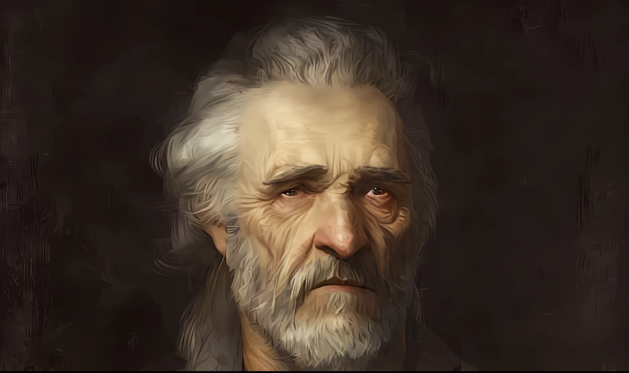 an old man with a beard and a beard standing in front of a tree, portrait of hide the pain harold, painted portrait of rugged odin, old man portrait, wise old man, druid portrait, male god svarog portrait, an old man, old man, hide the pain harold, by Ludwik Konarzewski Jr, rpg portrait concept art