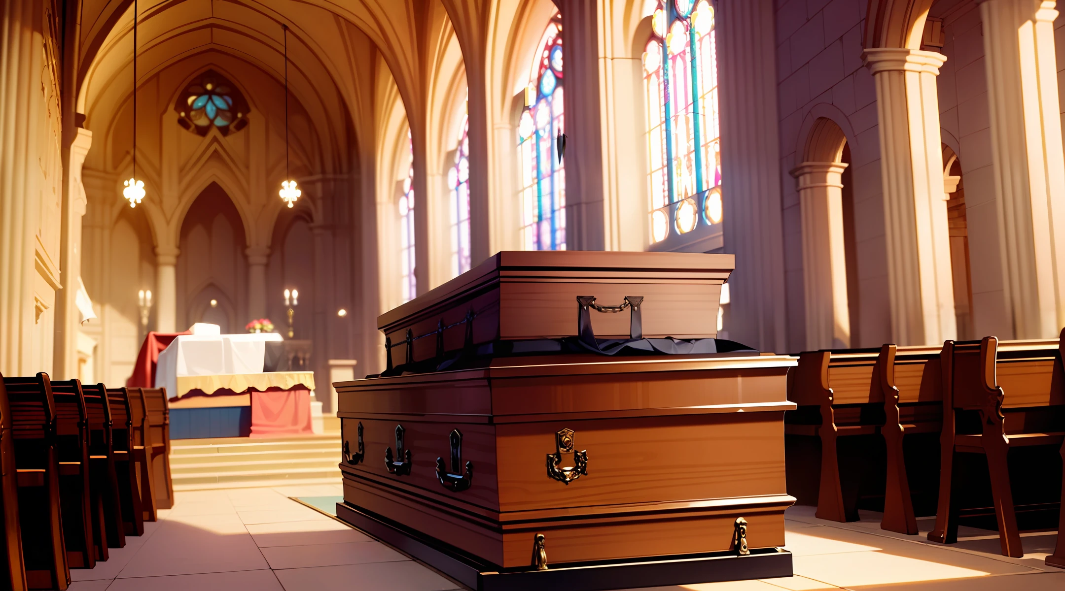Coffins in churches