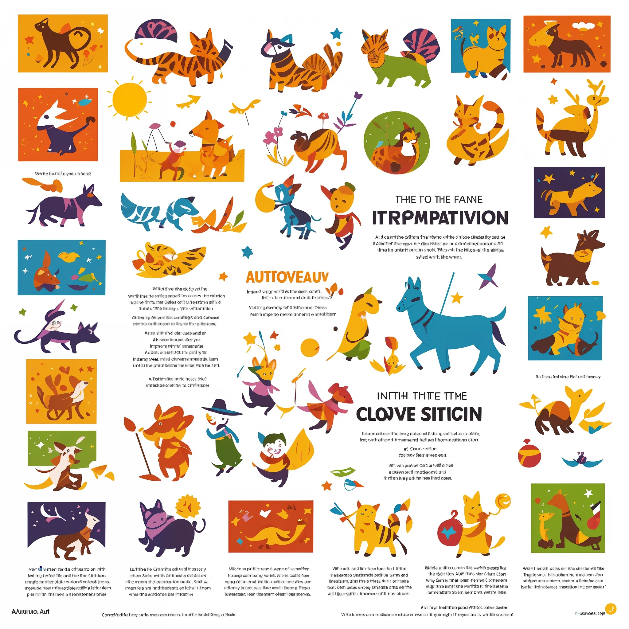 Poster body
- Draw a set of colorful animal characters in the center of the poster
- Animals dressed in various theatrical costumes,Execute each other、cooperate
- Convey enthusiasm、The atmosphere at the event was warm
title
-write "Little actors improvise performances" Large font above the poster
- Highlight keywords "Little actor" and "improvisation"
Event details
- Use smaller text below the poster
- Write down the activity time、place、Details of who will attend
Closure
- Draw several props или masks in the margins of the poster
- Symbolizes the fun of improvisational theater
The overall style is colorful、The painting style predominates,Convey a vivid and simple atmosphere。Let the children feel the fun of the activity at a glance。 --auto