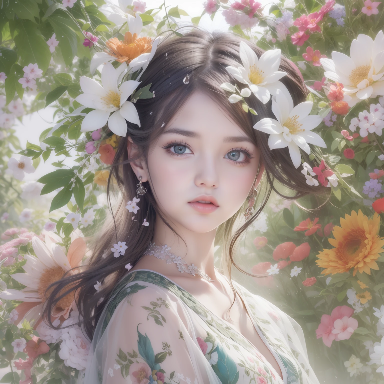 stechu,(white background:1.4), ((tachi-e)), original,(illustration:1.1),(best quality),(masterpiece:1.1),(extremely detailed CG unity 8k wallpaper:1.1), (colorful:0.9),(panorama shot:1.4),(solo:1.2), (ink splashing),(color splashing),((watercolor)), clear sharp focus,{ 1girl standing },((korean style )),flower background,outdoors,rocks, looking at viewer, make happy expressions,soft smile,pure,beautyfull detailed face and eyes,beautyfull intricacy clothing decorative pattern details, black hair,black eyes,colorwater
