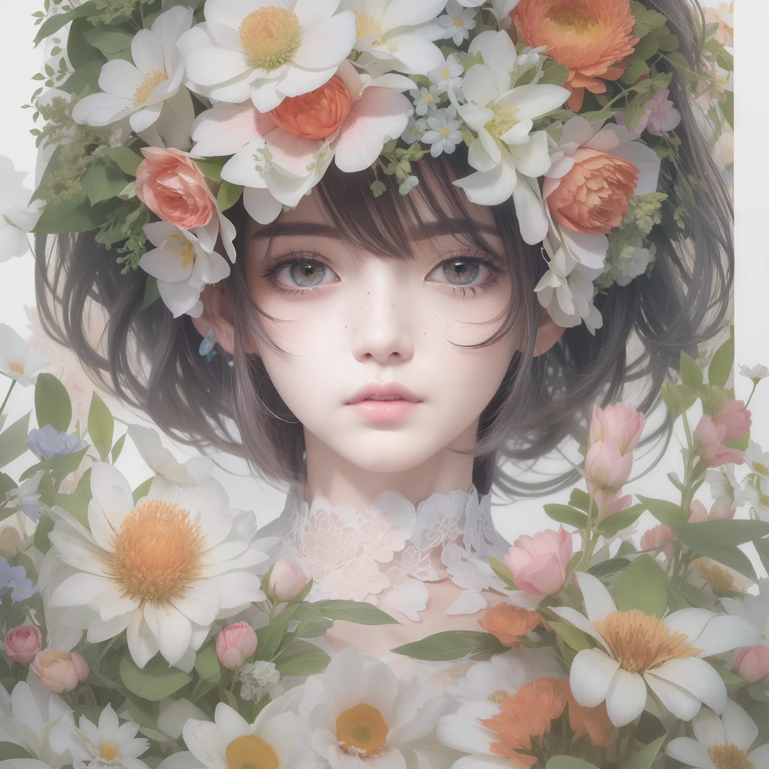 stechu,(white background:1.4), ((tachi-e)), original,(illustration:1.1),(best quality),(masterpiece:1.1),(extremely detailed CG unity 8k wallpaper:1.1), (colorful:0.9),(panorama shot:1.4),(solo:1.2), (ink splashing),(color splashing),((watercolor)), clear sharp focus,{ 1girl standing },((korean style )),flower background,outdoors,rocks, looking at viewer, make happy expressions,soft smile,pure,beautyfull detailed face and eyes,beautyfull intricacy clothing decorative pattern details, black hair,black eyes,colorwater