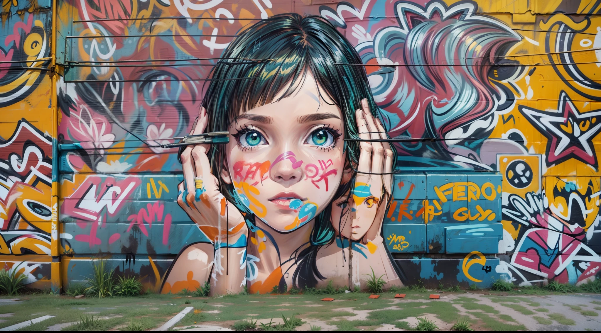 a girl mural, grafitti, upwon, mbpj