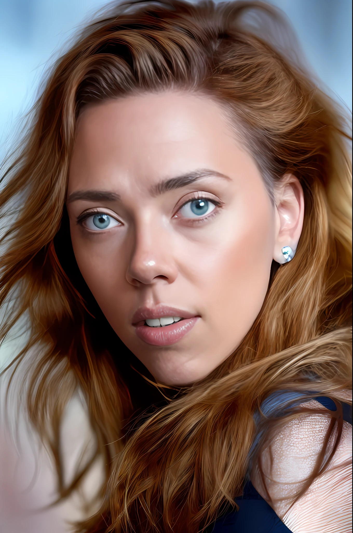 scarlett johansson Close-up portrait with soft natural light --auto --s2