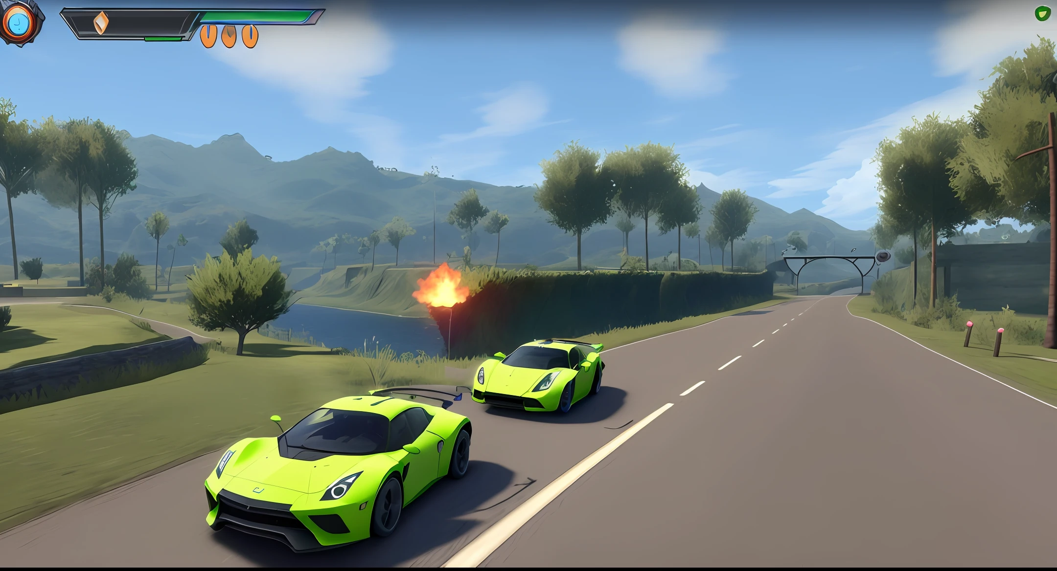 Controle gameplay carro