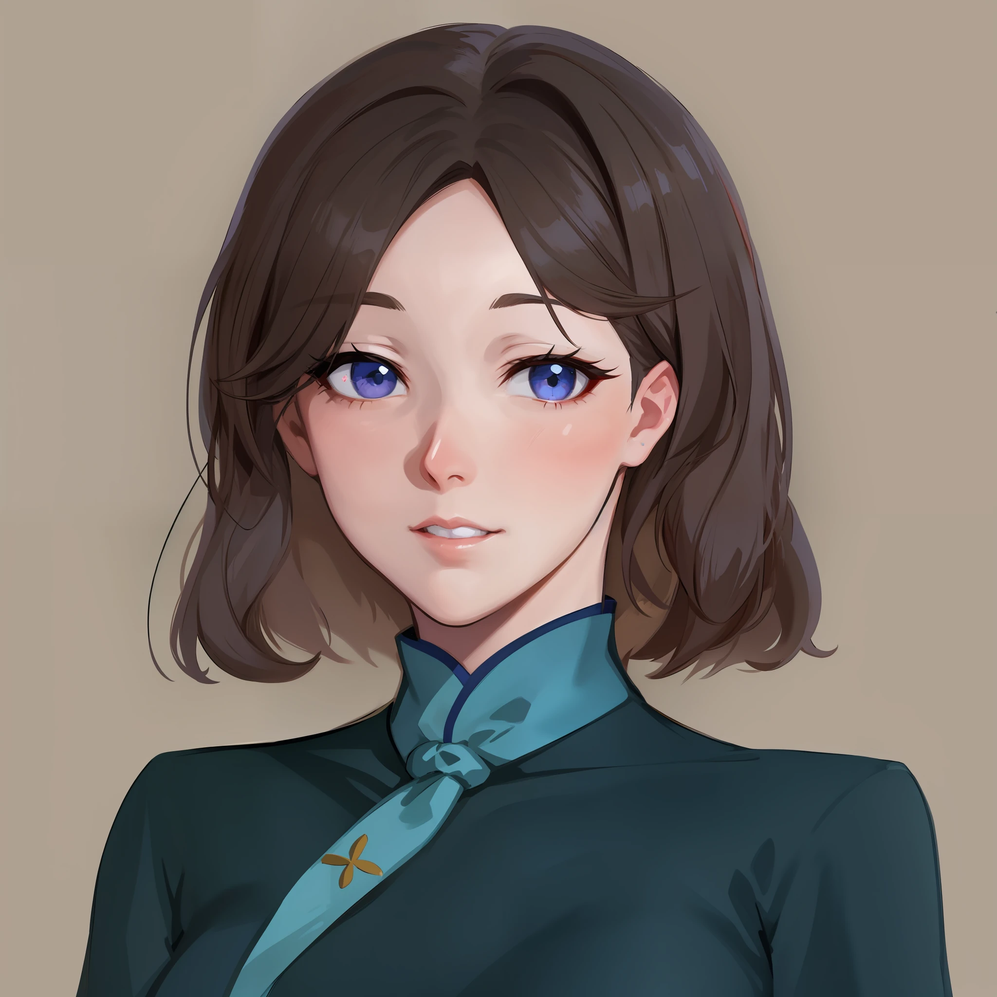 Close-up of a woman with a tie on her shoulder, lofi portrait, in the art style of bowater, Anime style portrait, Inspiration for Ma Yuanyu, portrait of anime woman, Mei Qing's inspiration, Portrait of an anime girl, digital art of an elegant, 🤤 girl portrait, in an anime style, The source of inspiration for Ito Shinsui