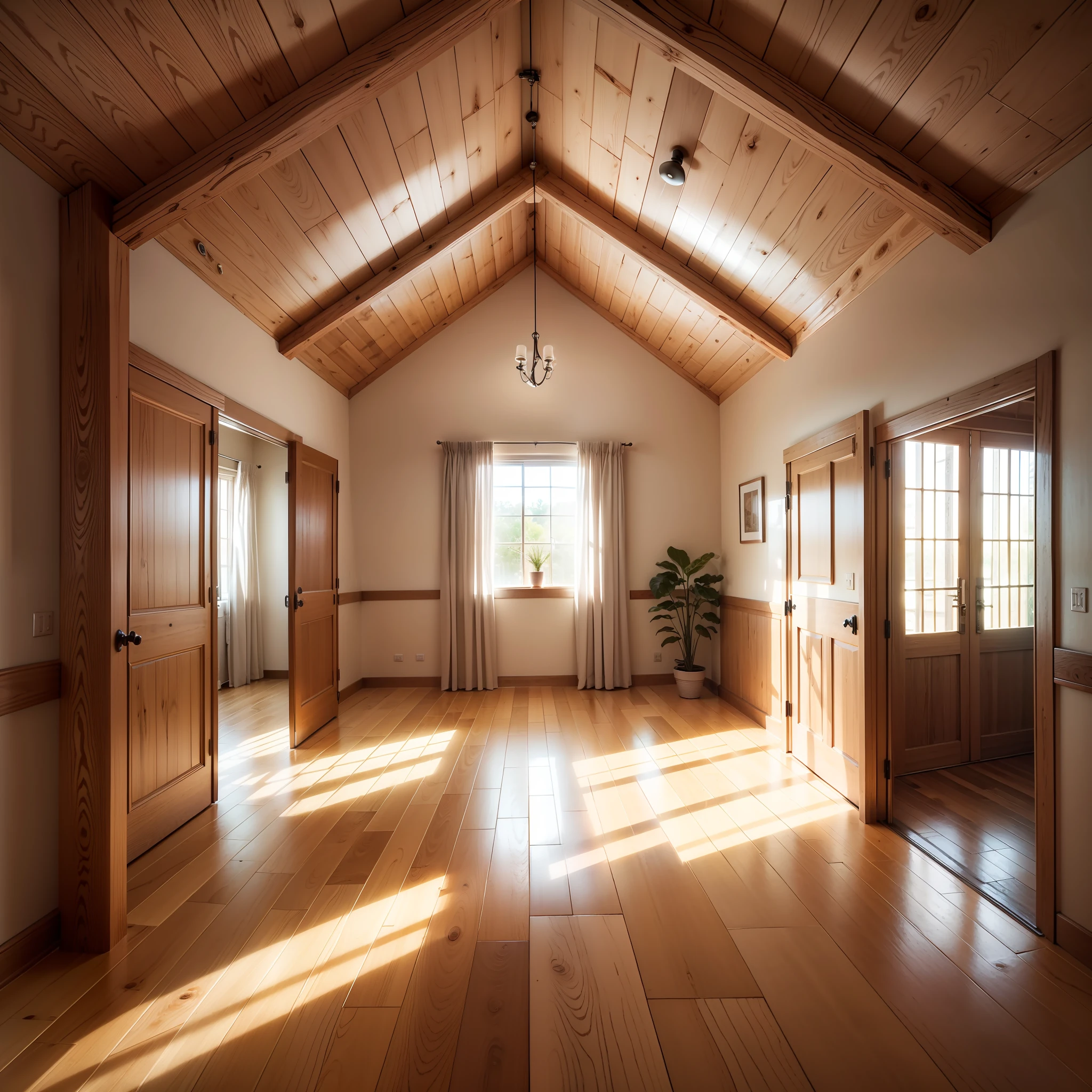 sala de estar ( arquitetura renascentista) muita luz natural, ( bem decorado) rustic wooden floor and ceiling.