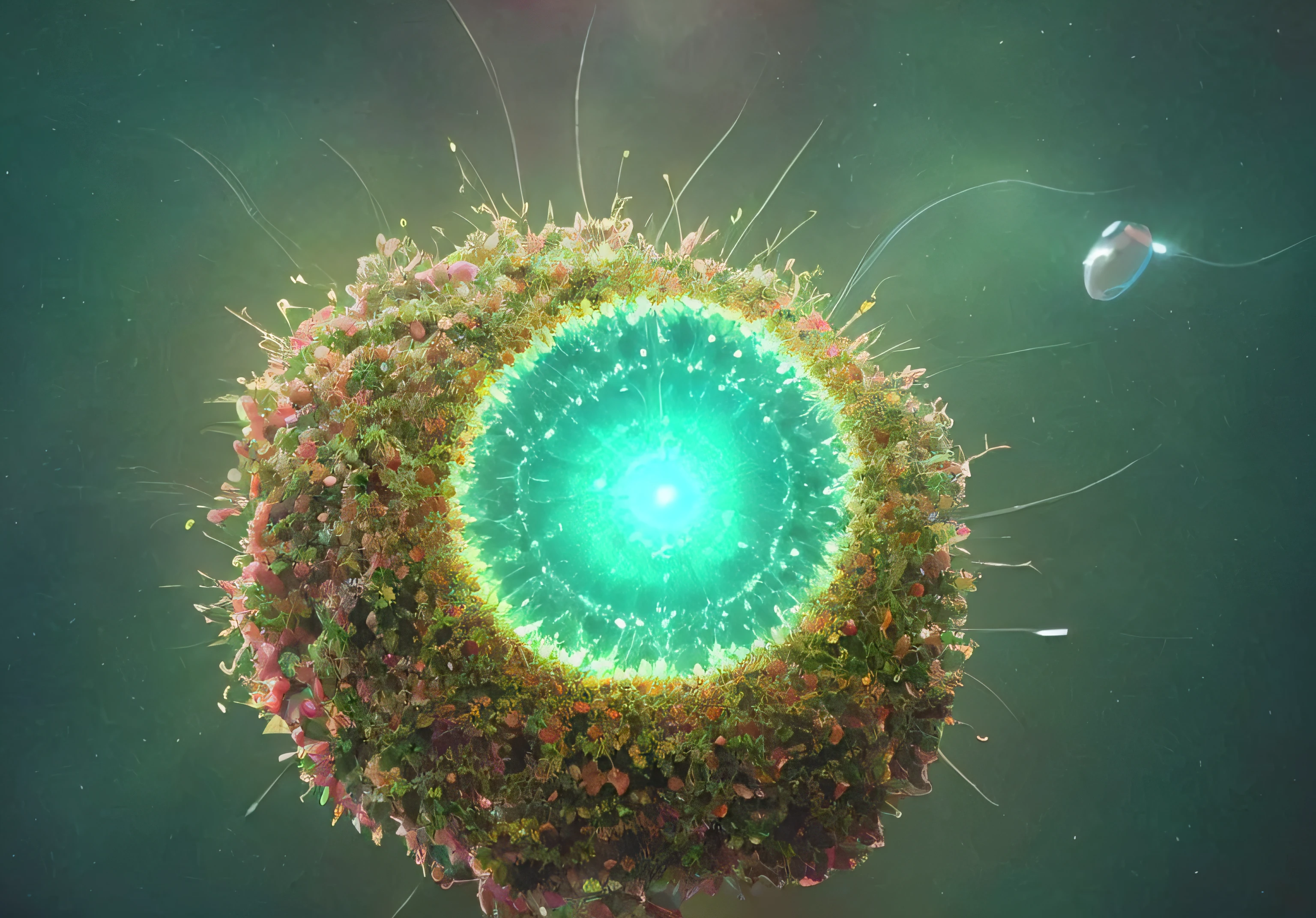 a closeup of a cell phone with a bunch of small cells, fertilidade, anticoncepcional, HGH, gravidez, illustration!, fertile, Nascimento, pungente, saco gestacional de membrana, Instigantes, a digital rendering, Artistic illustration, illustration], digital render, Scientific representation, Awakening of the cervix, artistic depiction, conhecimento intenso, chimeric, instigante