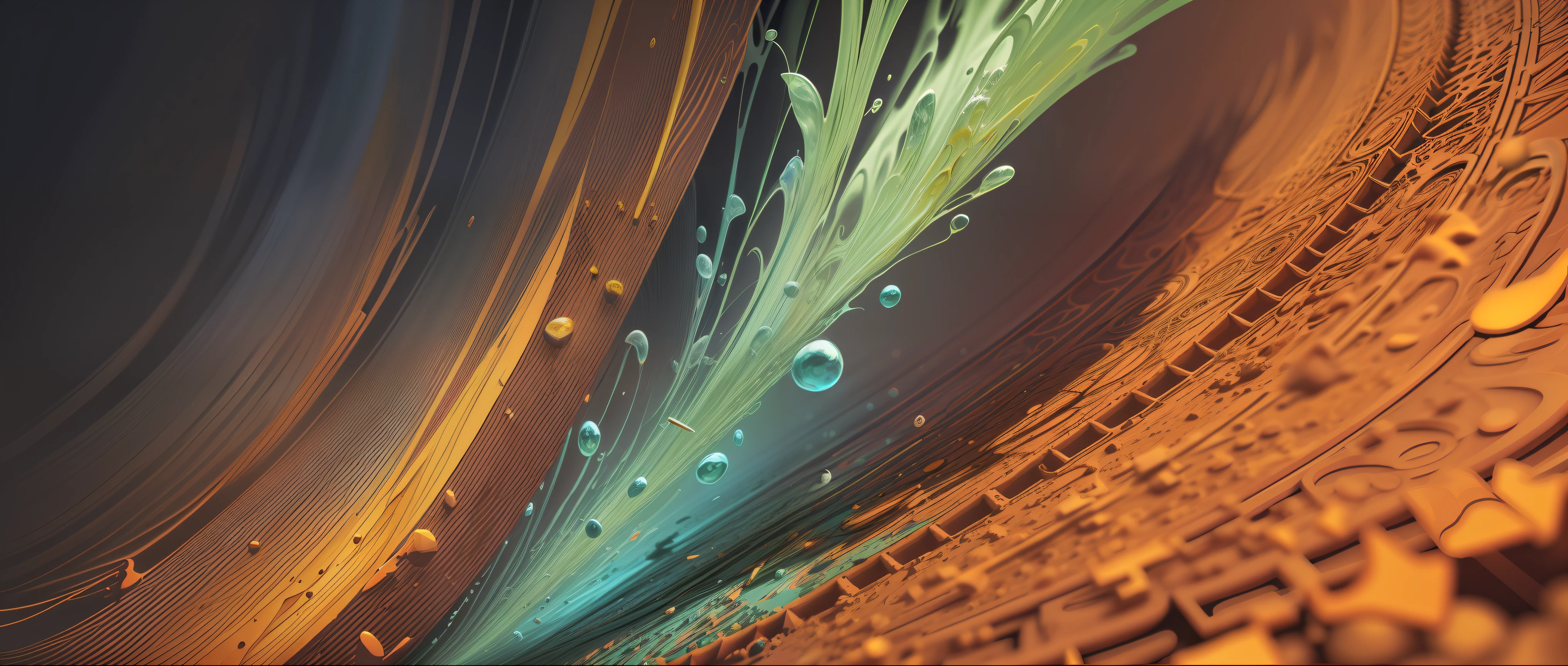 3d arte abstrata, fundo escuro, high resolution, alta qualidade, Colouring, vivid colors, Alto contraste