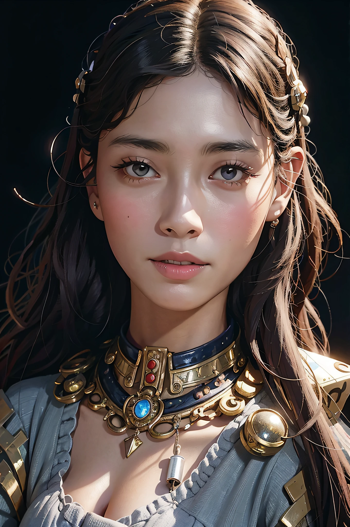 a close up of a woman with a necklace and a necklace, chengwei pan on artstation, 8k portrait render, artwork in the style of guweiz, fanart best artstation, hyperdetailed fantasy character, 8k high quality detailed art, 2. 5 d cgi anime fantasy artwork, trending on cgstation, 4k highly detailed digital art