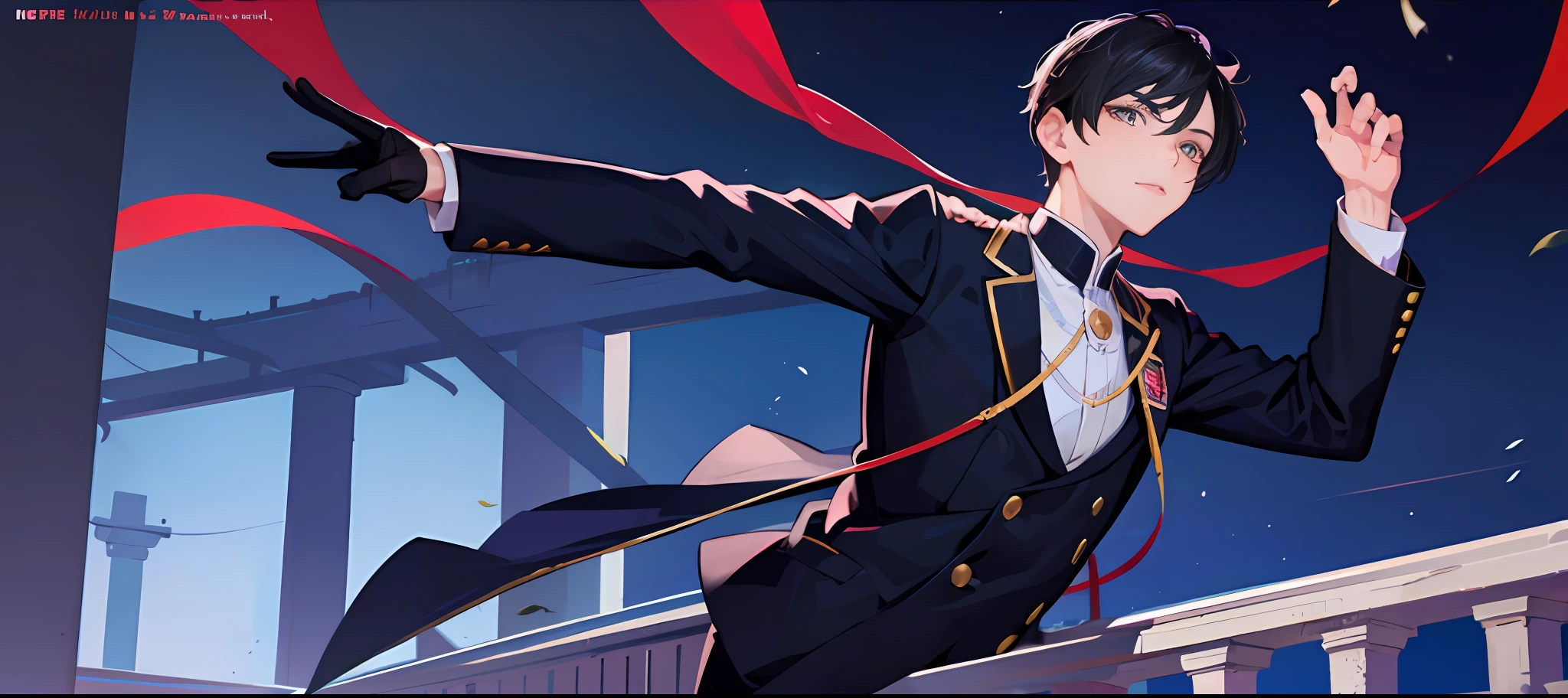 Boy student,Nice looking clothes,Black hair,exteriors,MagazineCover,The upper part of the body,Boy student,
