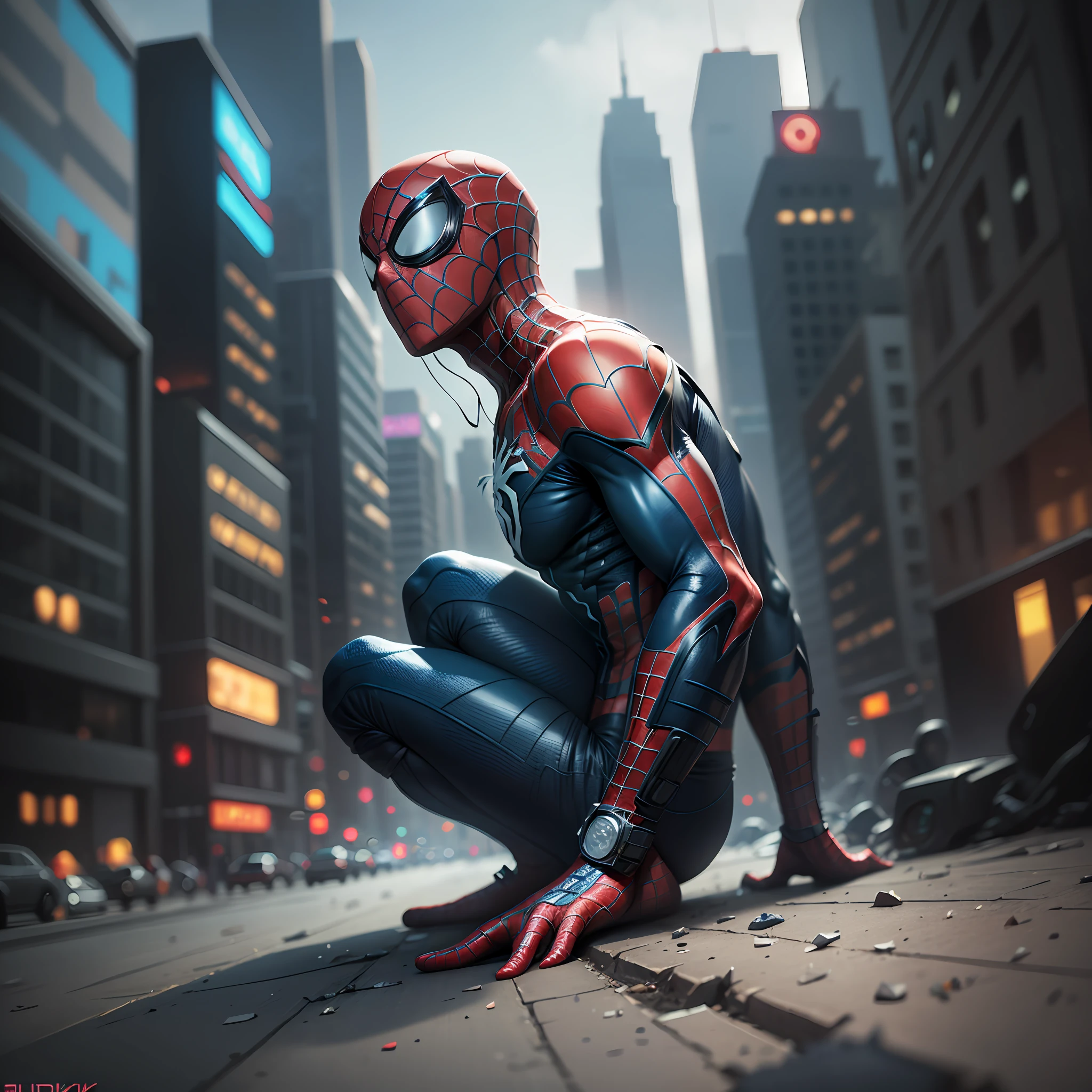 Spider man,Cyberpunk,8k. --auto --s2