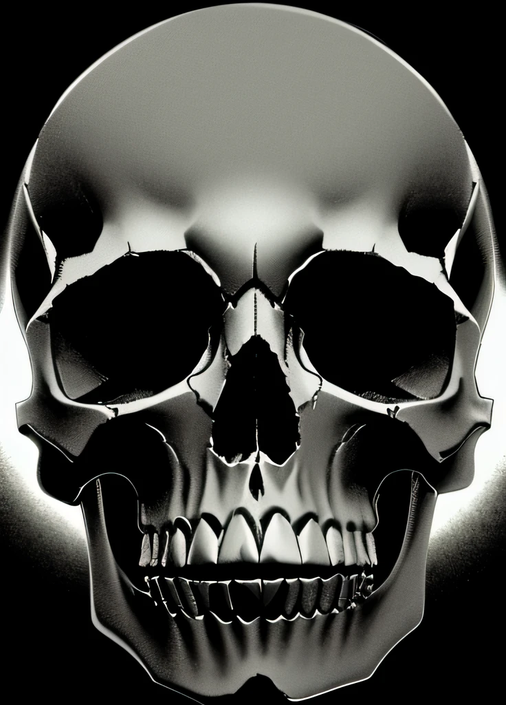 a closeup of a skull with a black background, morphing skulls, skull, skull head, skull face, skull like, skull liminal void background, ((skull)), skull design for a rock band, death skull, caveira, face do esqueleto, fantasy skull, Arte digital escura, mas detalhada, sinistro altamente detalhado, skull bones