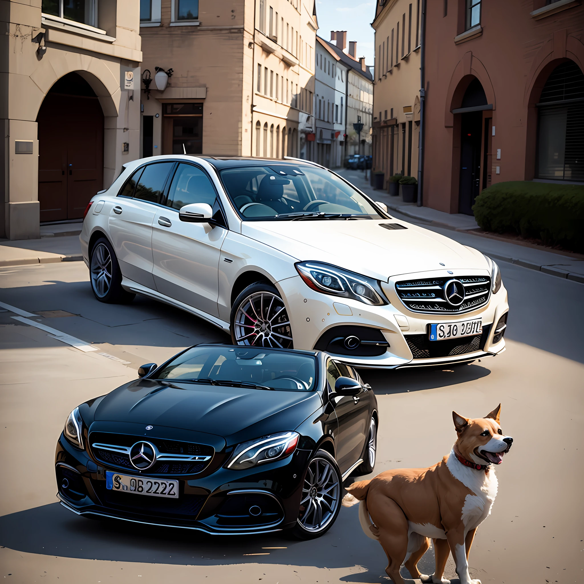 mix a Mercedes E-Klasse with a Lancia