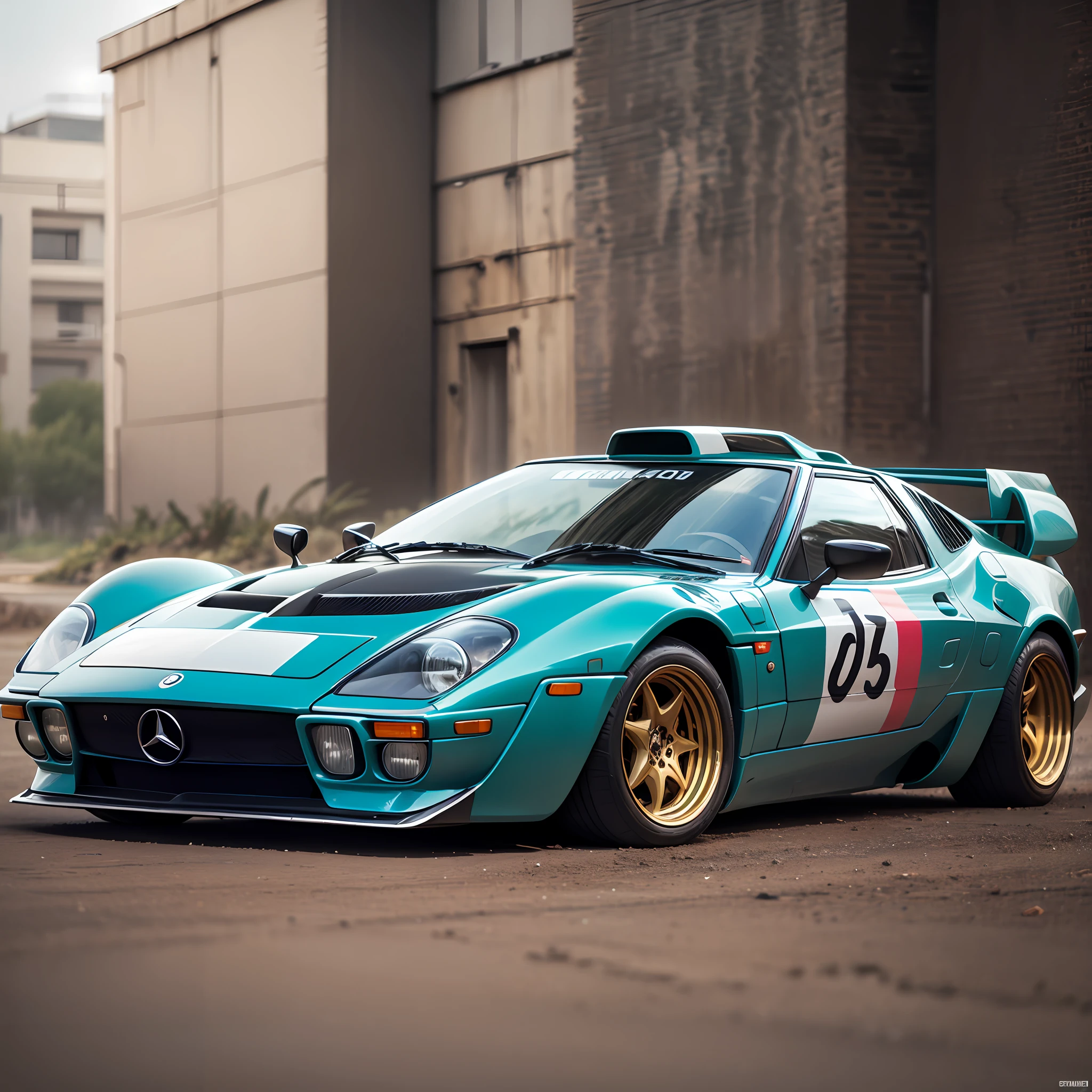 mix a Mercedes E-Klasse with a Lancia Stratos --auto