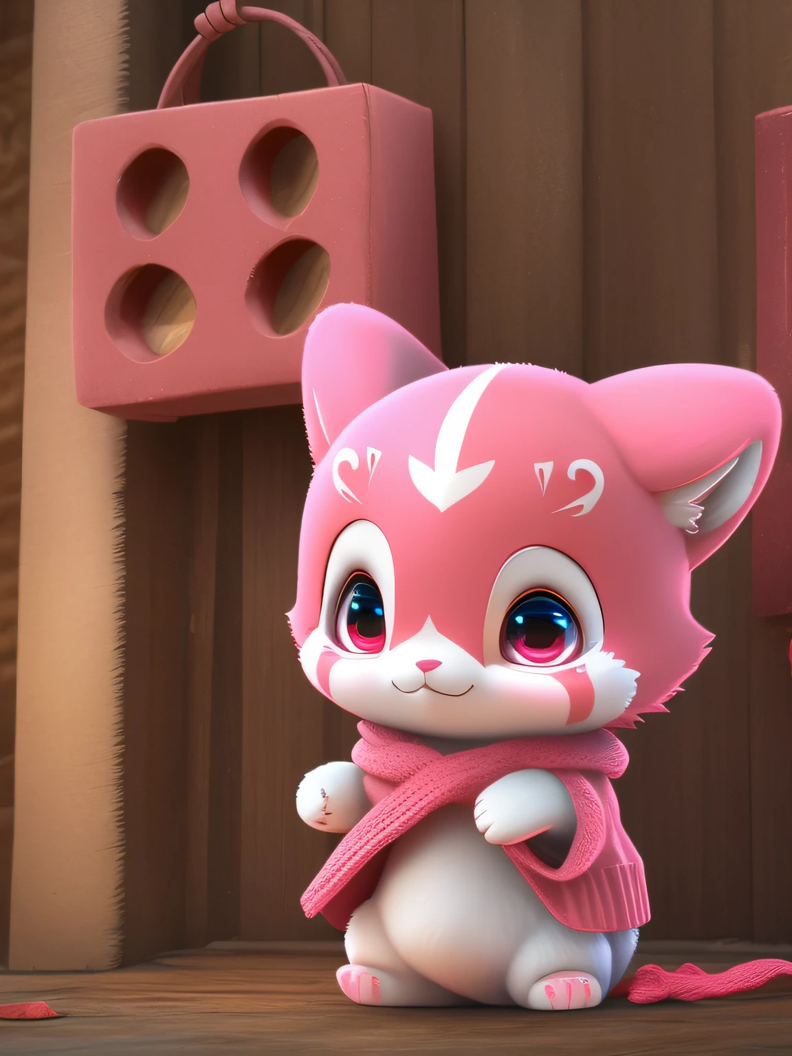 Pink mascot, with eight uprising cultural characteristics, distinctive characteristics, rich connotation Jiangxi city IP has unique creativity and design, in line with the characteristics of the times Cute image, great affinity and communication Cute little animals Furry, anime, contemporary art, UHD