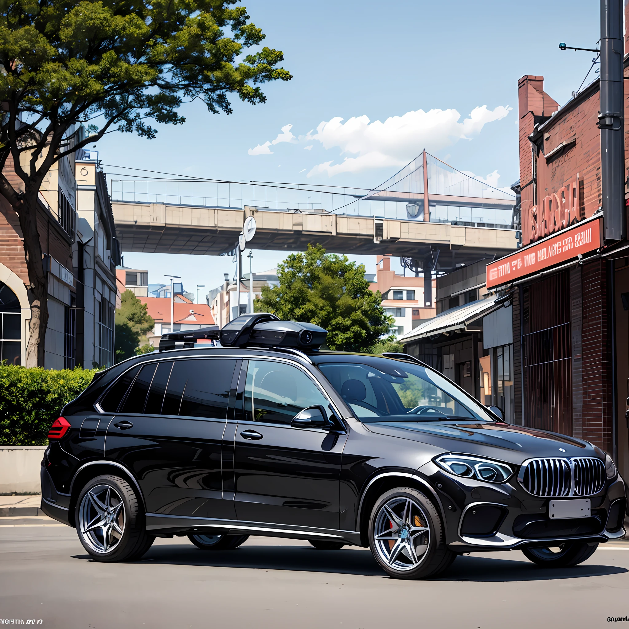 mix a Mercedes E-Klasse with a BMW X5 colour without big wheels