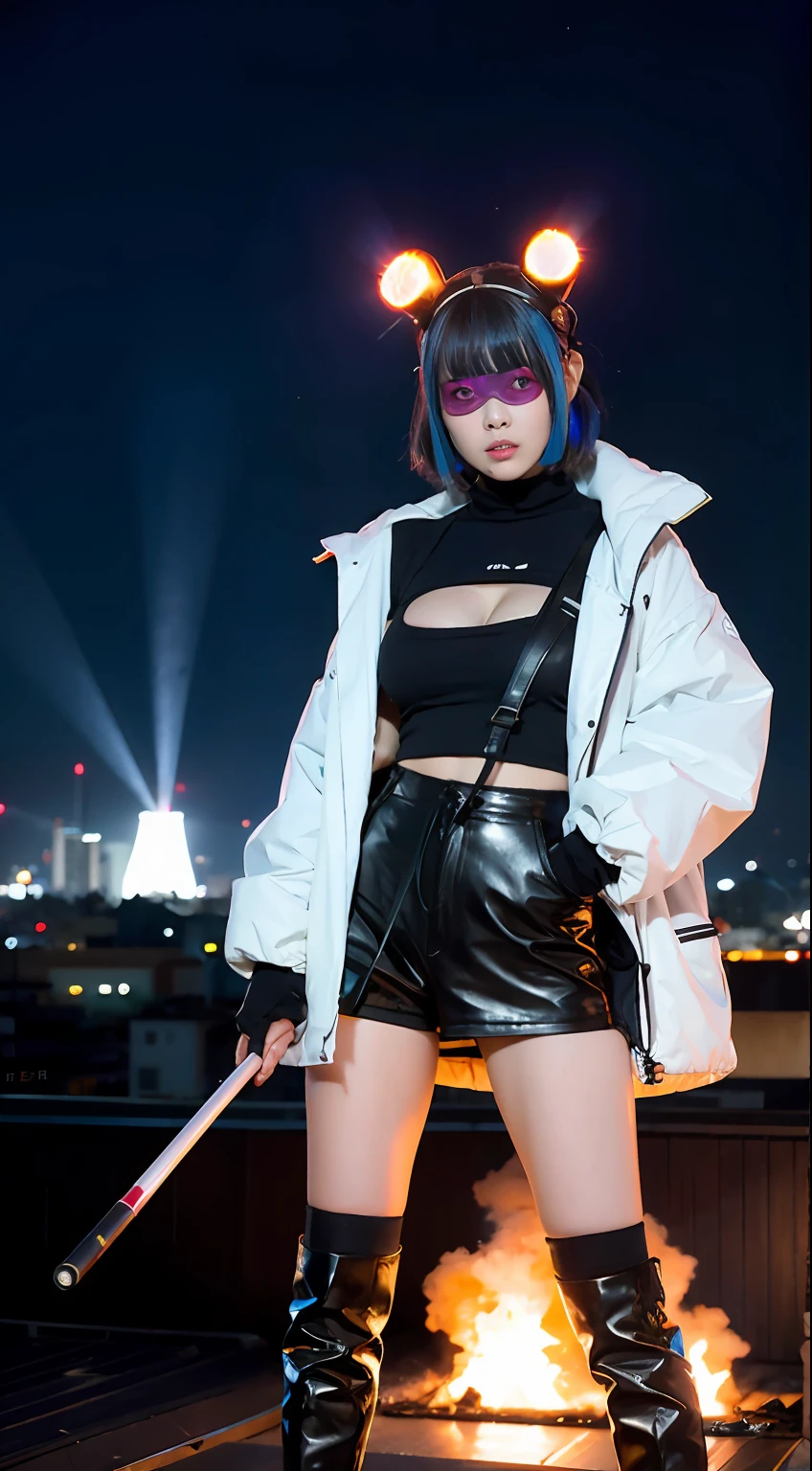 insurrection、Nuclear power plant in the background、Terrorist groups、Fluorescence Headgear、short-haired、bleu hair、Ignite fire from a flamethrower、middle school girl、14years、gas masks、high socks、Rooftop at night、tits out、Large gas mask、fur-coat、dictator、Big dragon tattoo、Tattoos all over the body、Glowing headgear、On the rooftop、Huge background is a neon sign、Leather gloves、long boots、Holding a Japan sword、Baseball armor、insurrection、Nuclear power plant in the background、Terrorist groups、Fluorescence Headgear、short-haired、bleu hair、Ignite fire from a flamethrower、middle school girl、14years、gas masks、high socks、Rooftop at night、City on fire in the background