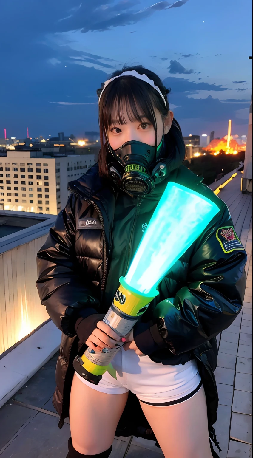 insurrection、Nuclear power plant in the background、Terrorist groups、Fluorescence Headgear、short-haired、bleu hair、Ignite fire from a flamethrower、middle school girl、14years、gas masks、high socks、Rooftop at night、tits out、Large gas mask、fur-coat、dictator、Big dragon tattoo、Tattoos all over the body、Glowing headgear、On the rooftop、Huge background is a neon sign、Leather gloves、long boots、Holding a Japan sword、Baseball armor、insurrection、Nuclear power plant in the background、Terrorist groups、Fluorescence Headgear、short-haired、bleu hair、Ignite fire from a flamethrower、middle school girl、14years、gas masks、high socks、Rooftop at night、City on fire in the background