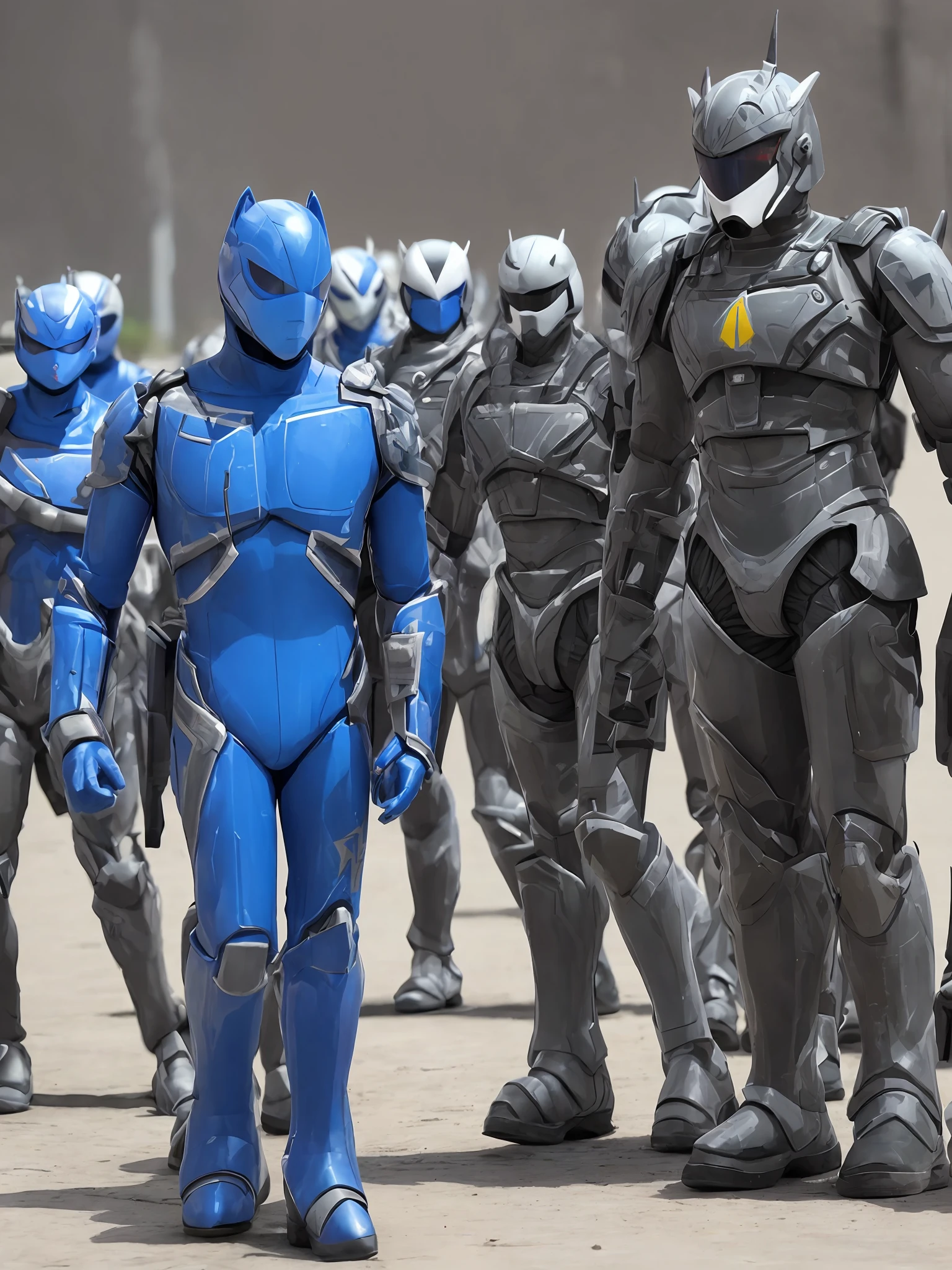 Imagine an army of soldiers in the clothes of the pepsiman