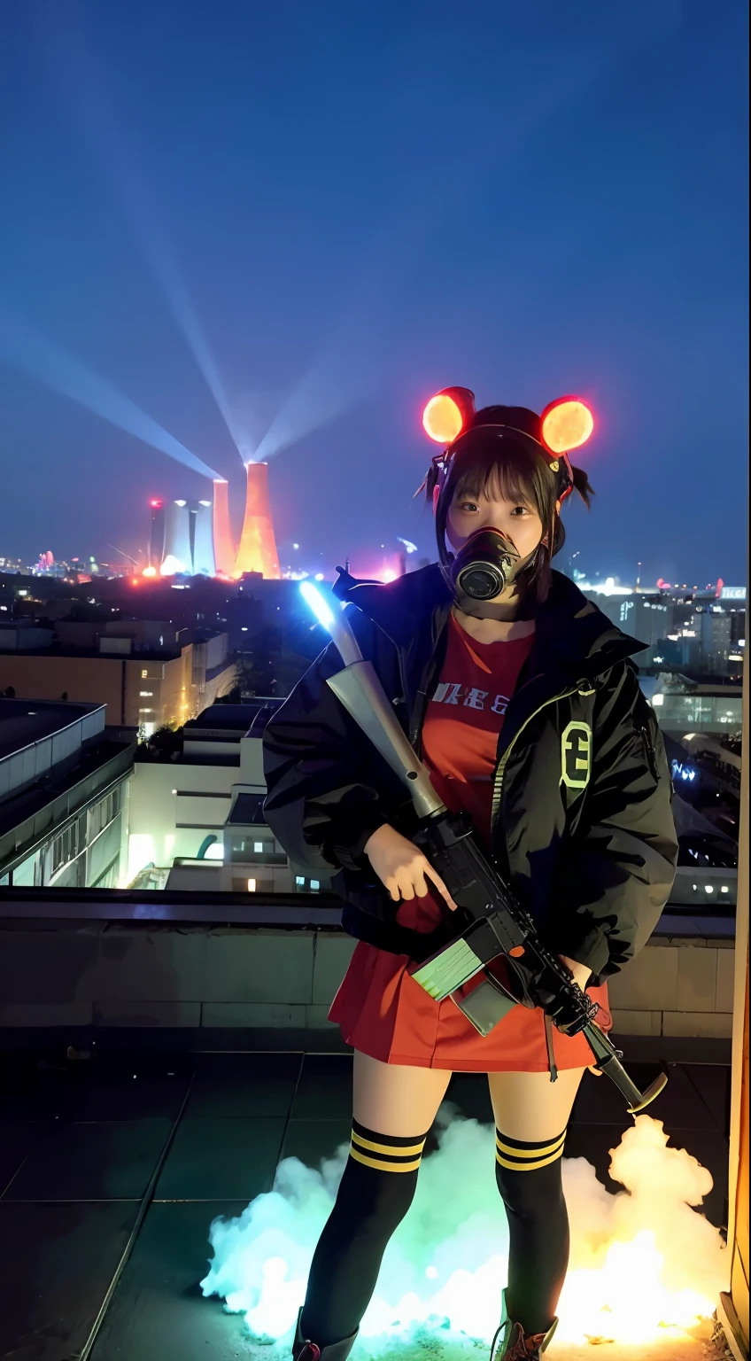 insurrection、Nuclear power plant in the background、Terrorist groups、Fluorescence Headgear、short-haired、bleu hair、Ignite fire from a flamethrower、middle school girl、14years、gas masks、high socks、Rooftop at night、tits out、Large gas mask、fur-coat、dictator、Big dragon tattoo、Tattoos all over the body、Glowing headgear、On the rooftop、Huge background is a neon sign、Leather gloves、long boots、Holding a Japan sword、Baseball armor、insurrection、Nuclear power plant in the background、Terrorist groups、Fluorescence Headgear、short-haired、bleu hair、Ignite fire from a flamethrower、middle school girl、14years、gas masks、high socks、Rooftop at night、City on fire in the background