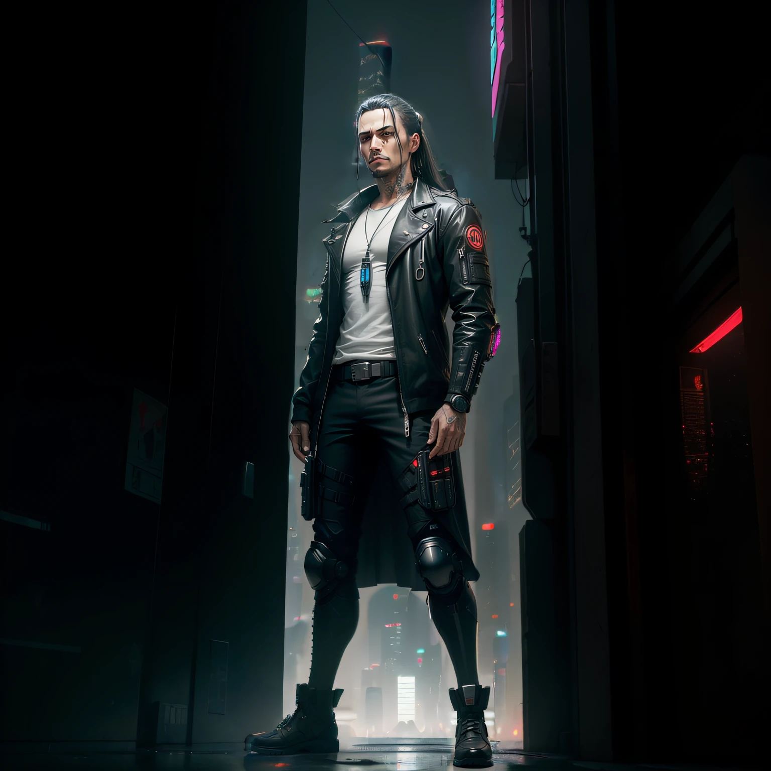 ((melhor qualidade)), ((obra-prima)), (altamente detalhado:1.3), 3d, (Cyberpunk:1.3), cidade cyberpunk, neon, luzes, futurista, scifi, realista