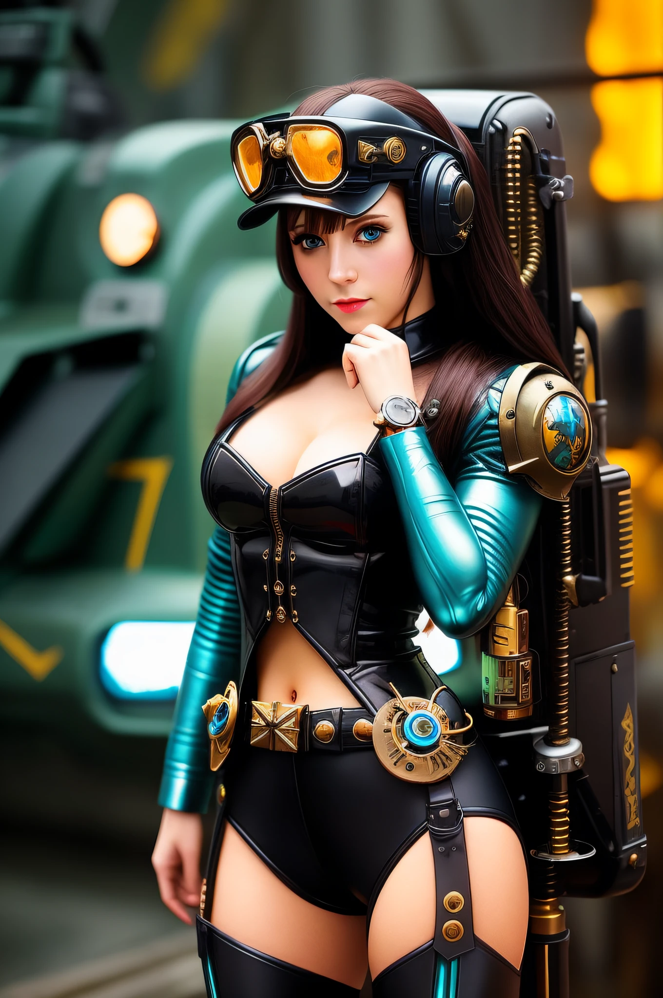 Warhammer, Terminator Girl, steampunc, A cyborg,