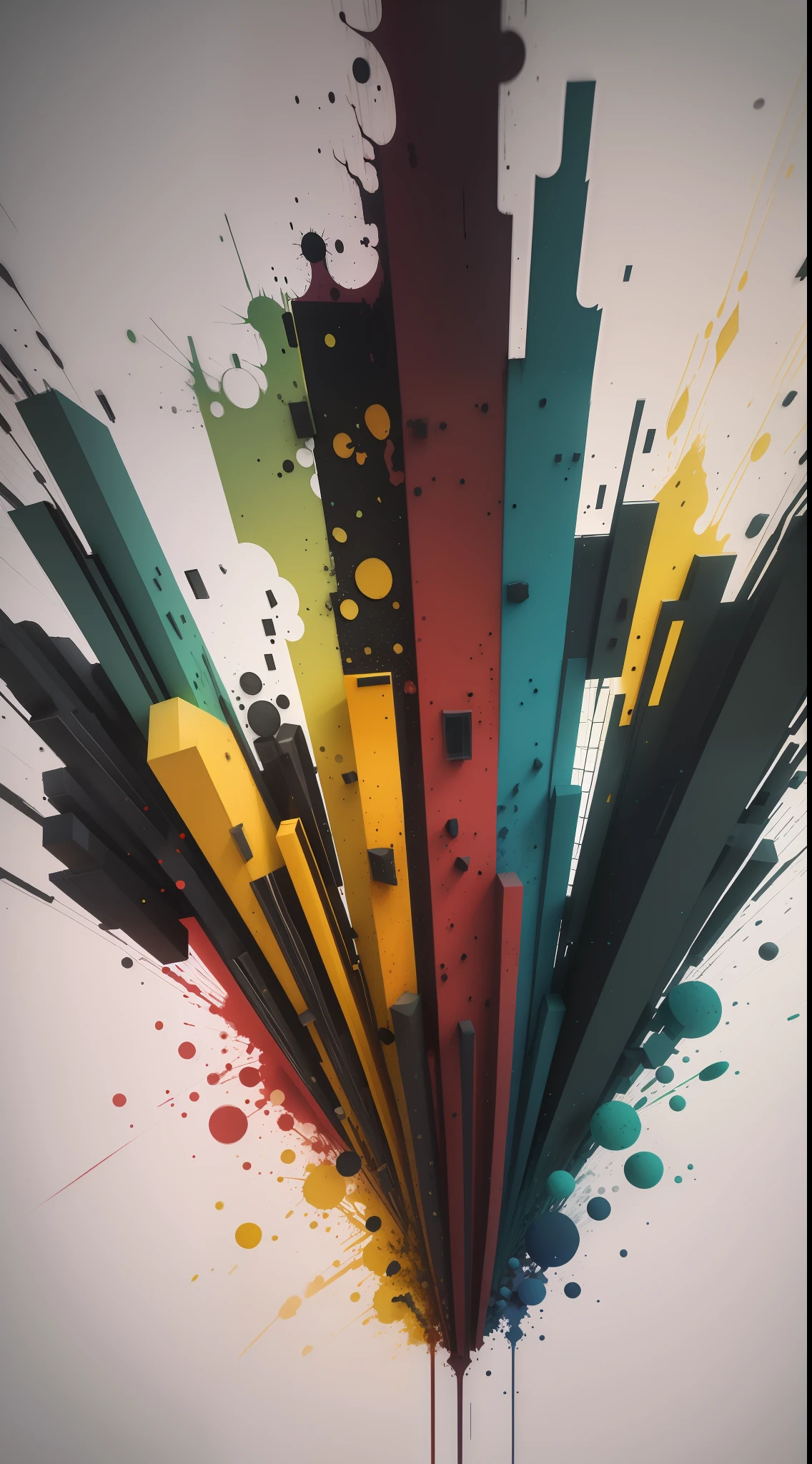 3d watercolor abstract,dark background,high resolution,high quality,colorful,green,red,yellow,blue