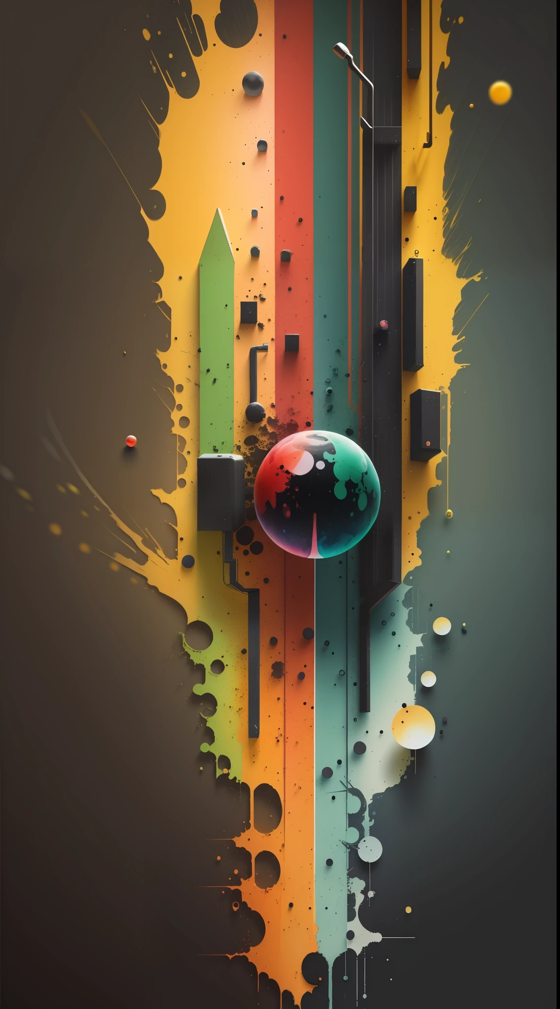 3d watercolor abstract,dark background,high resolution,high quality,colorful,green,red,yellow,blue