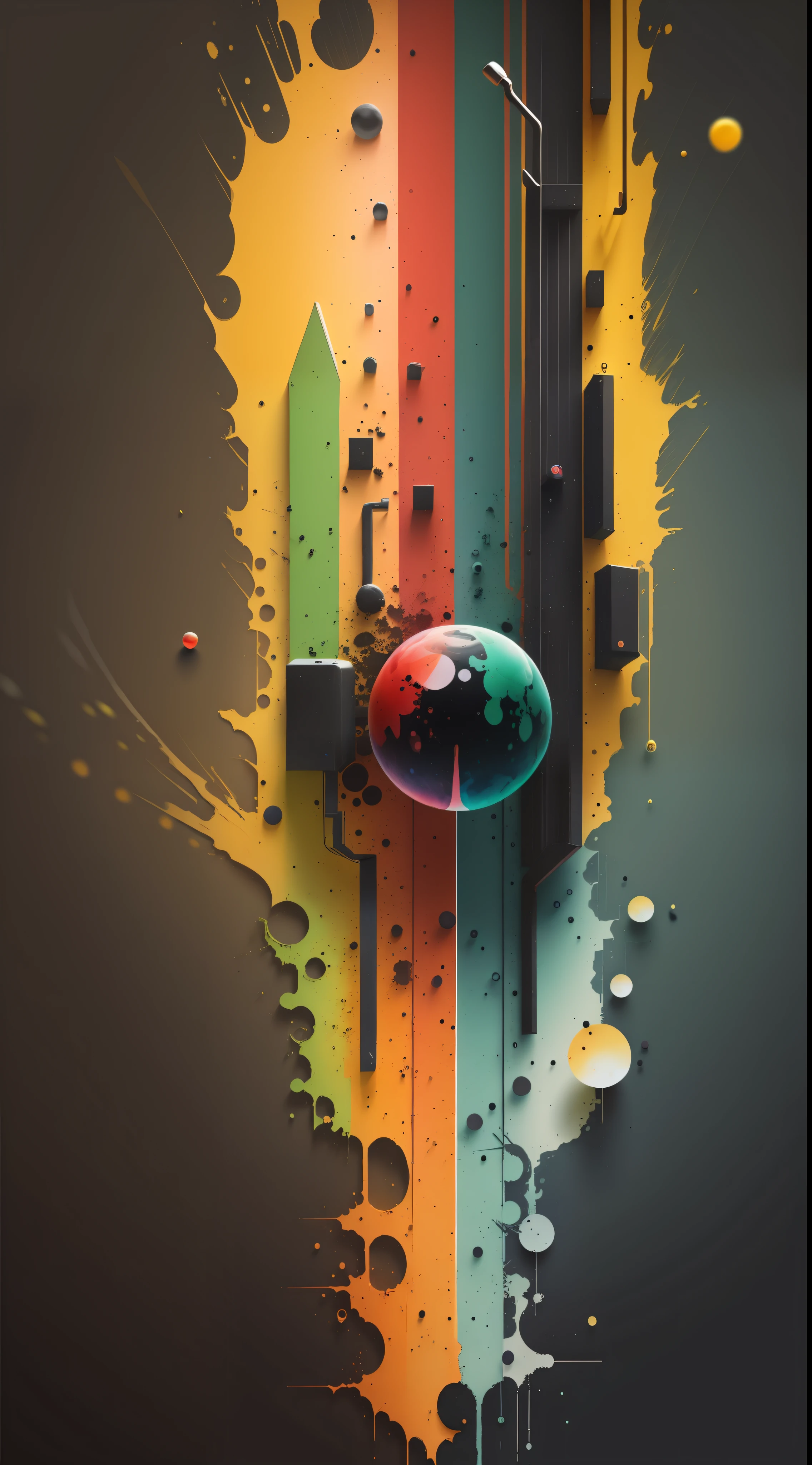 3d watercolor abstract,dark background,high resolution,high quality,colorful,green,red,yellow,blue