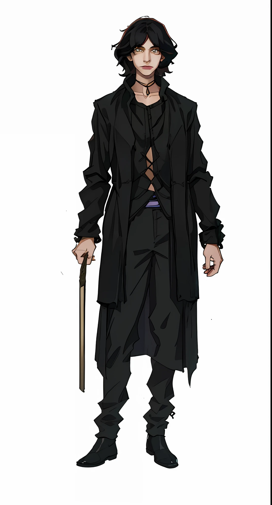 Obra-prima, absurdres, detalhes finos, HDR,
solo, olhando para o espectador, mid hair, camisa, cabelo preto, 1boy, standingn, camisa branca, foco masculino, gravata, camisa de gola, Slacks, olhos pretos, black pant, formal, terno, gravata preta, watch, Hands in pockets, wristwatch, terno preto, FH