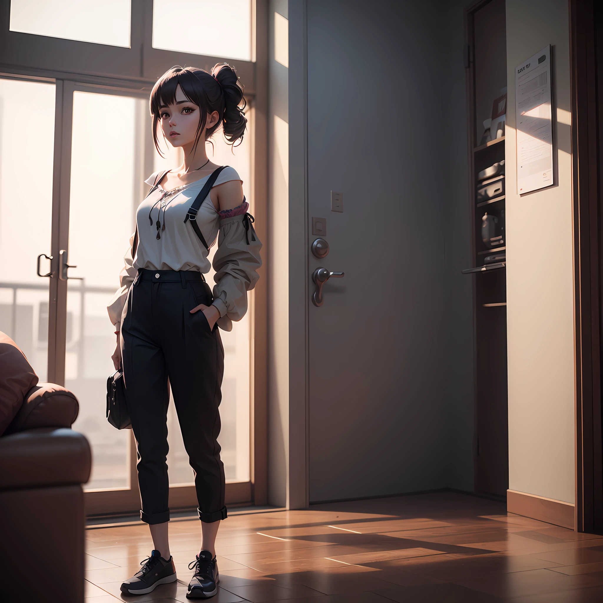 Garota,anime,realista,raytracing,8k --auto