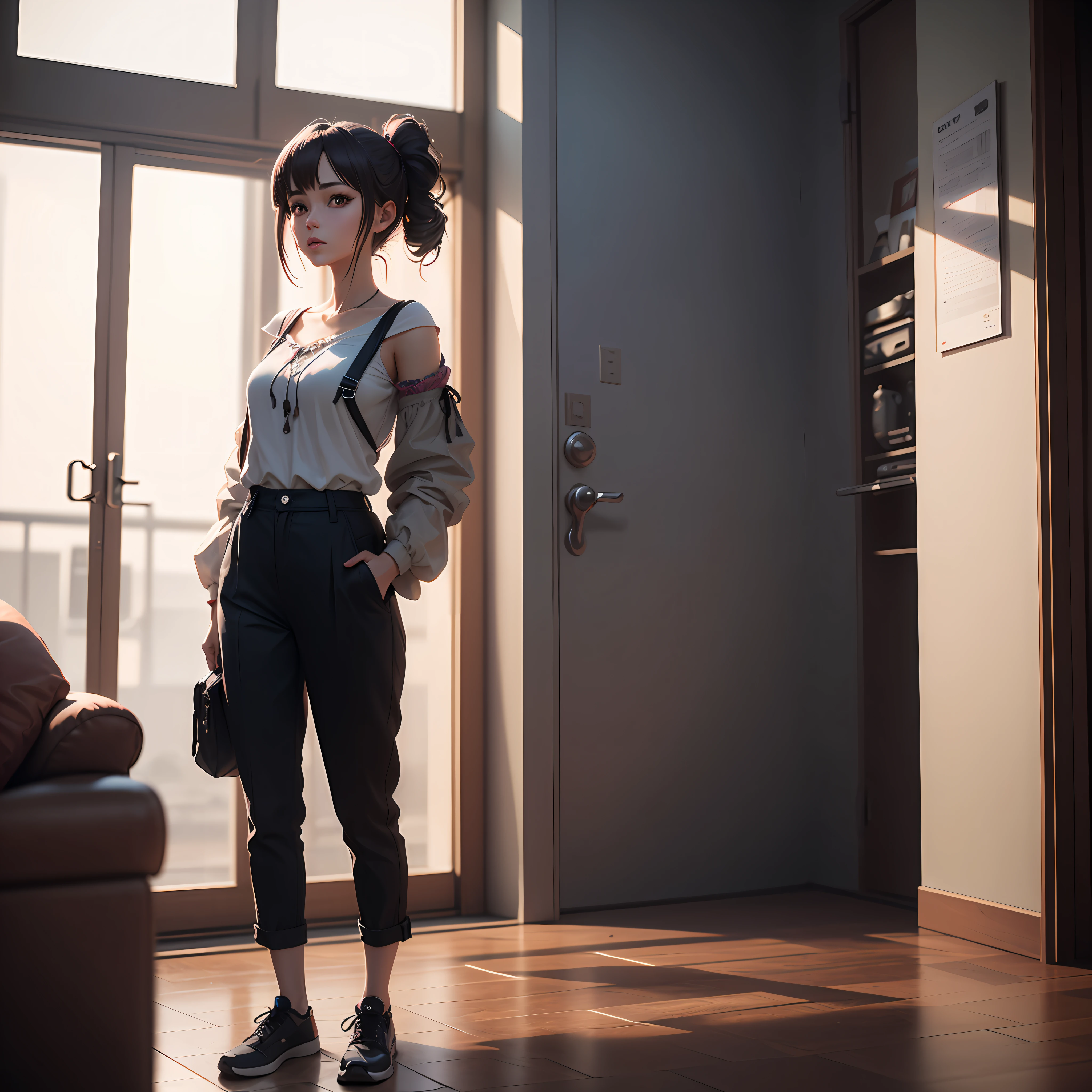 Garota,anime,realista,raytracing,8k --auto