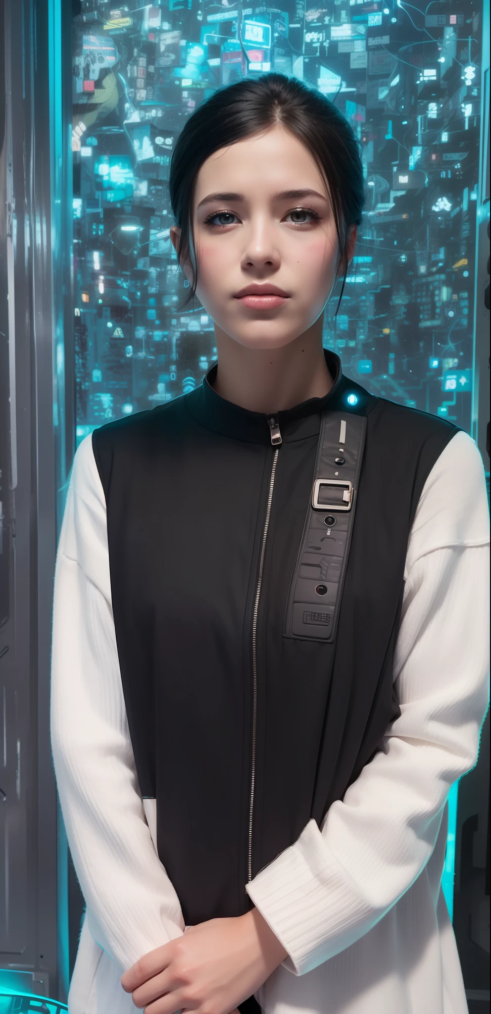 change background cyberpunk, female version