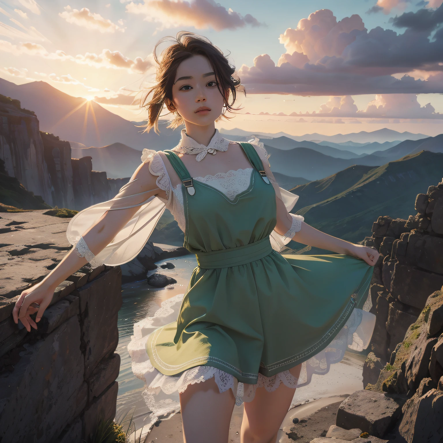standing open arms toward the viewer