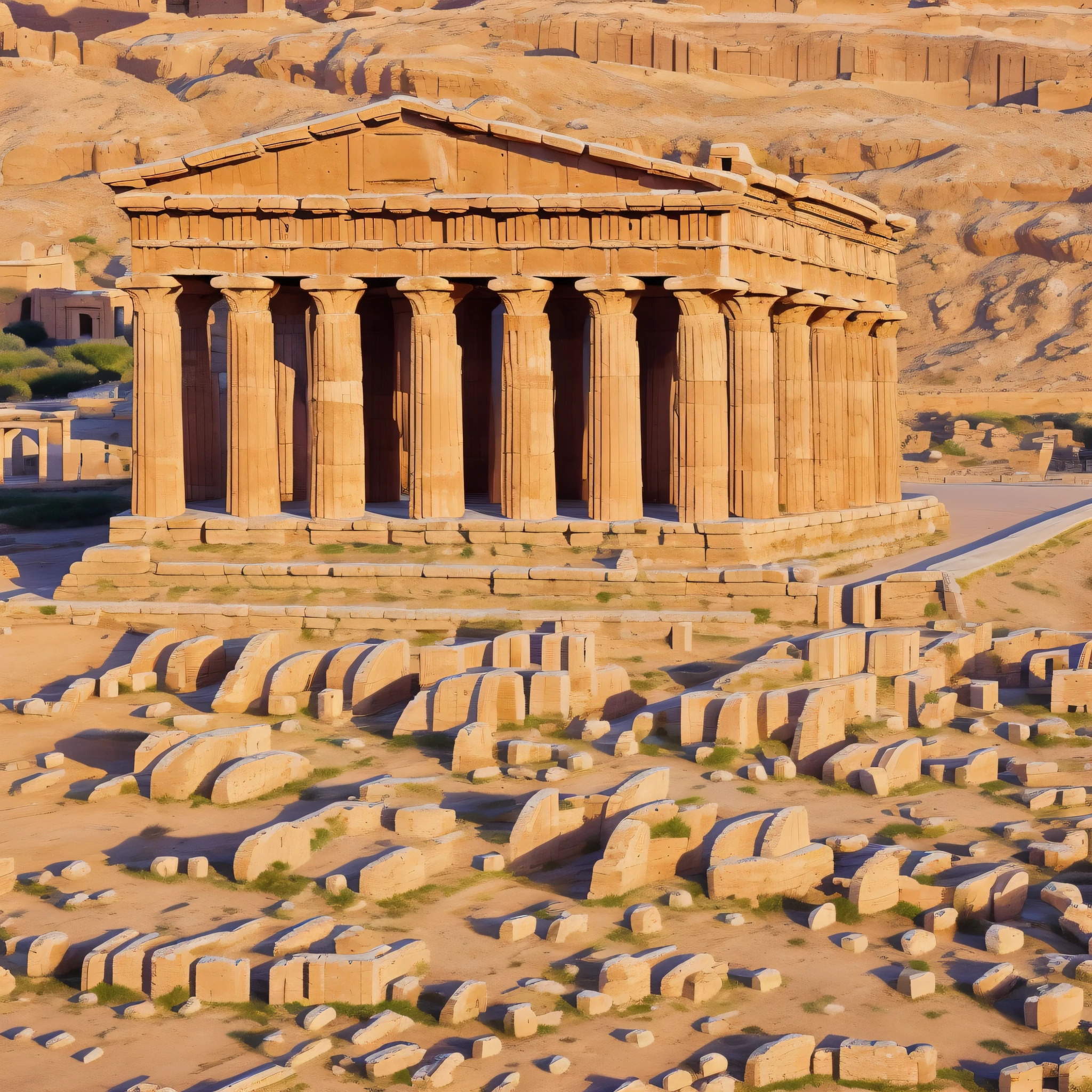A fully restored Greek temple, Temple of Concordia in Agrigento,