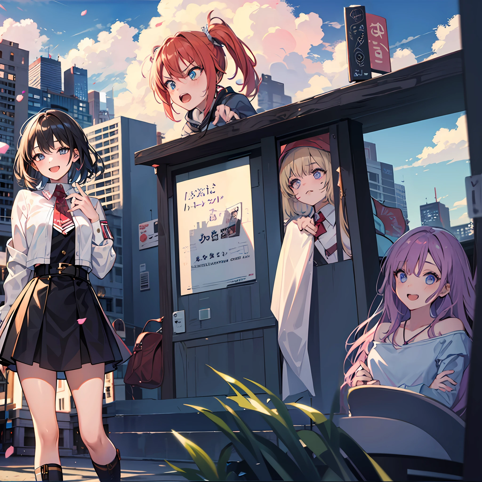(fun face:1.4),4girls