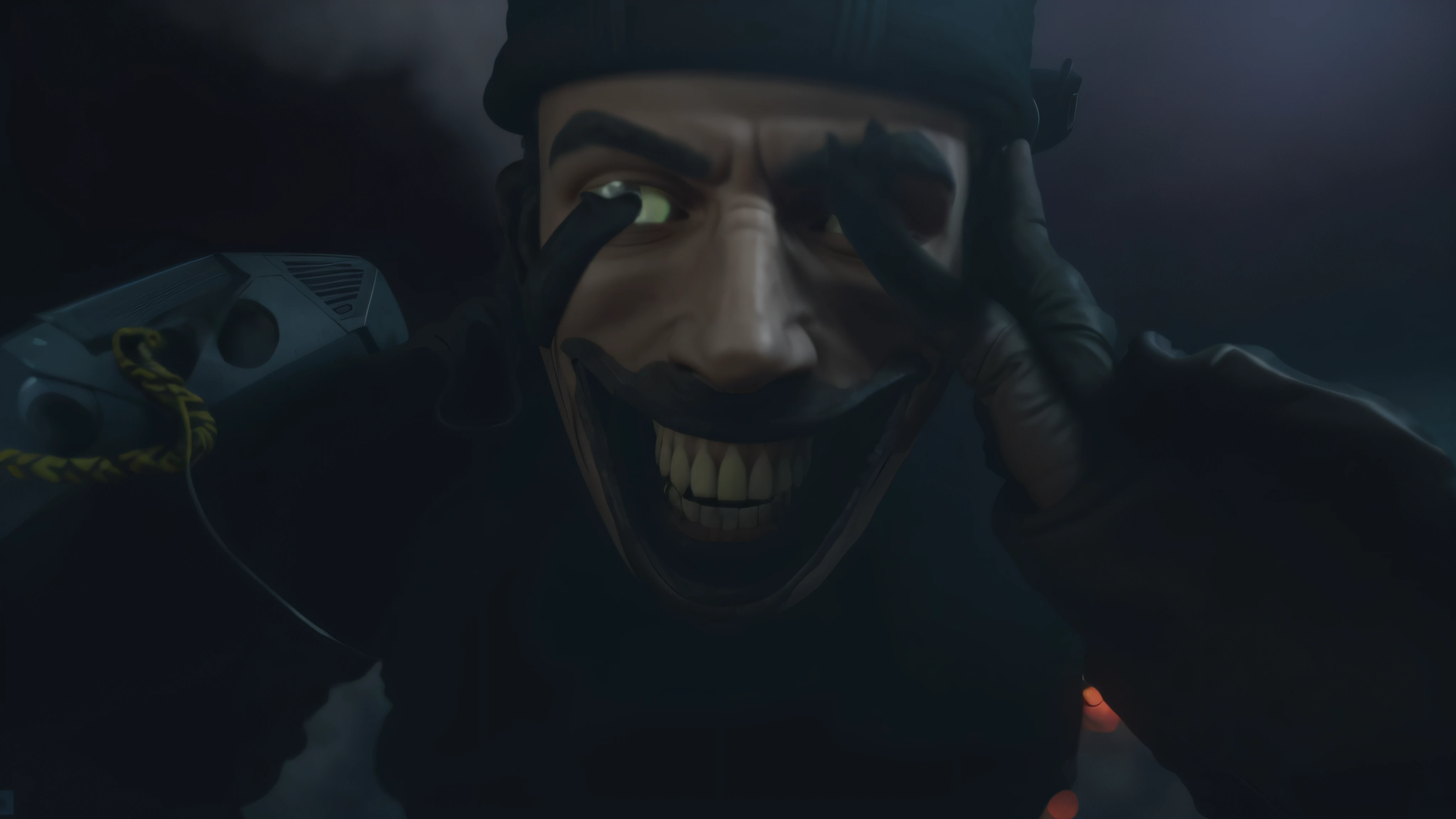 There's a man with a scary face and a hat, Melhor cena de jumpscare, jumpscare, sorriso insano, Sfm, jump susto, sorriso slasher, cara de louco, sorriso assustador, he is screaming, sorriso assustador, jerma in a liminal space, Highley rosto detalhado, LH 2, Jerma985 como o Coringa, obra prima, melhor qualidade, alta qualidade, papel de parede 8k extremamente detalhado da unidade CG, campos de profundidade , HDR, florescer, chromatic aberration, fotorrealista, extremamente detalhado, popular na artstation, popular na CGsociety, complexo, alto detalhe, Dramatic --auto
