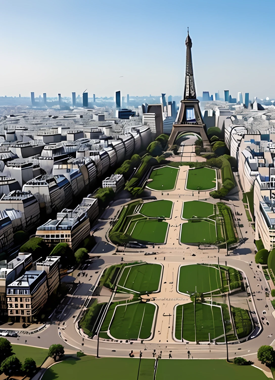 Criar uma imagem realista de Paris