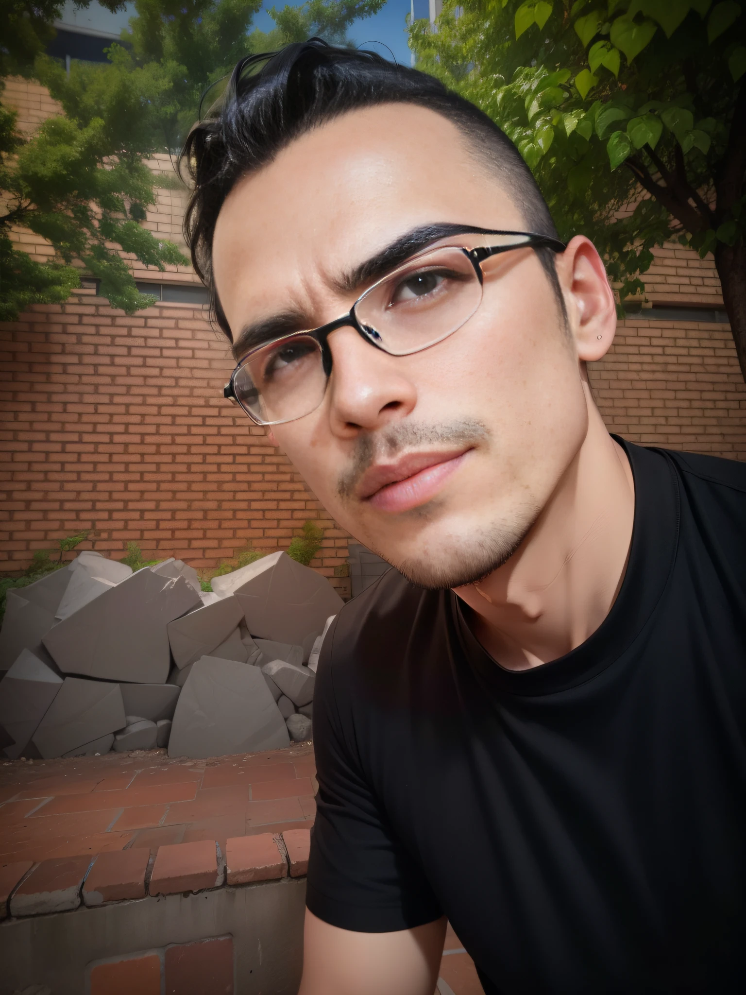 A web developer with black cloths, and black glasses"! To get similar results first you have to upload my image --auto