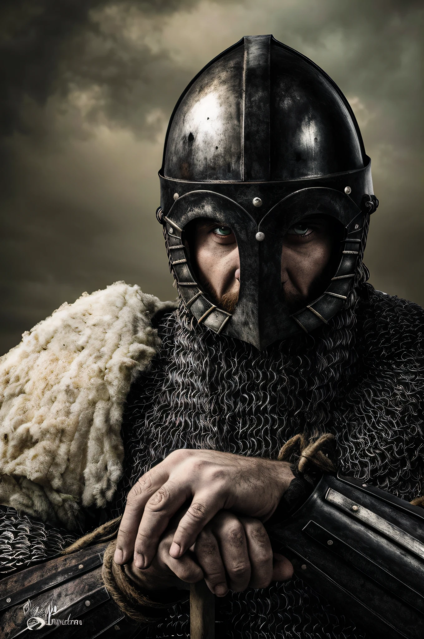 homem arafed em uma armadura medieval segurando uma arma e uma ovelha, Retrato de um viking, Guerreiro viking antigo, cavaleiro medieval masculino robusto, Guerreiro medieval, guerreiro viking, wearing norse armor, imagem de um guerreiro masculino adulto, norse warrior, retrato medieval, Retrato de um guerreiro masculino, guerreiro de fantasia em armadura completa, viking and templar aesthetics, armadura viking