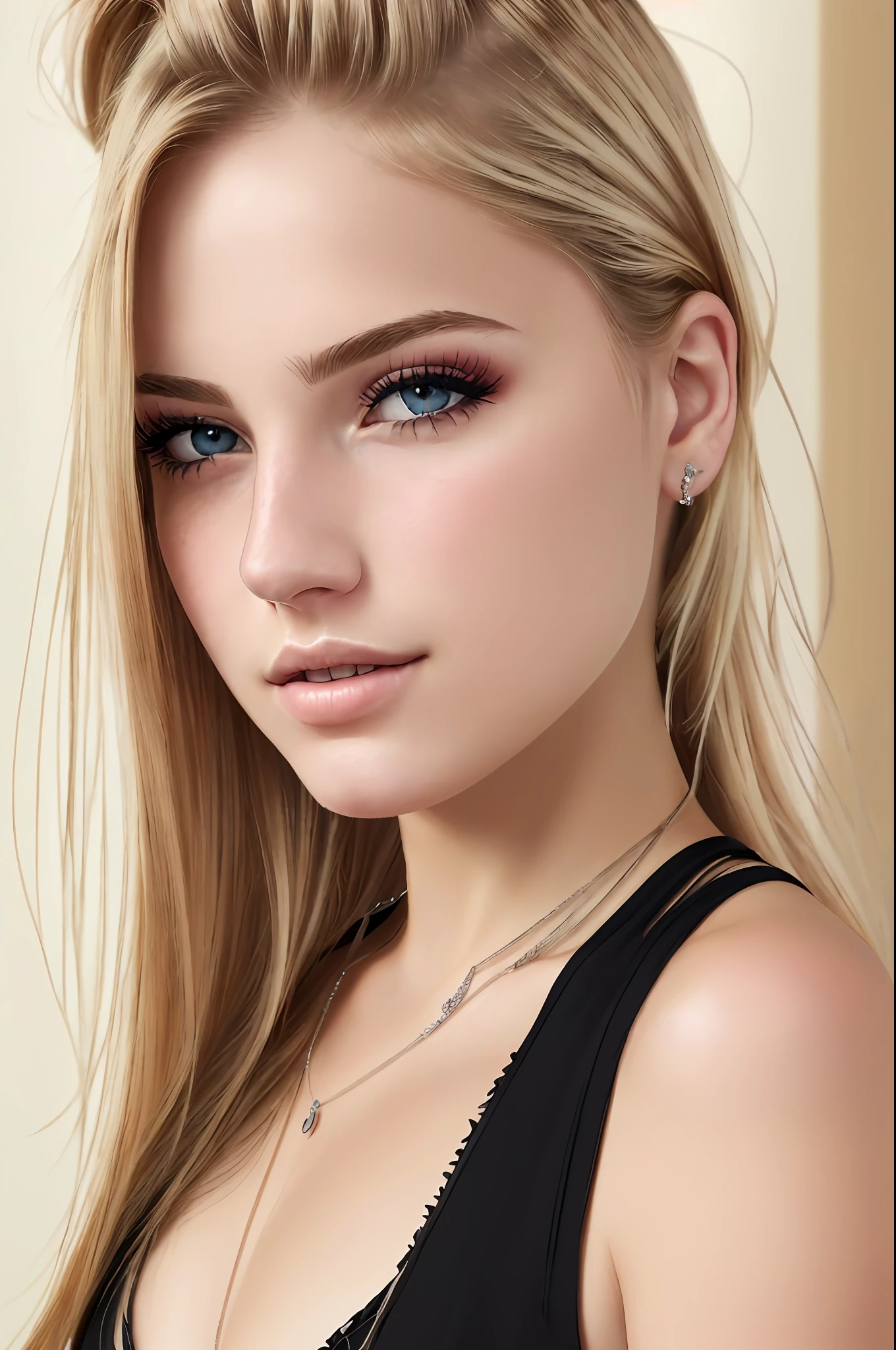 ((best quality)), ((ultra res)), ((photorealistic:1.4)), (intricate details), 19 years old, blonde hair, perfect face, make up:1.5, light on face, face detail,