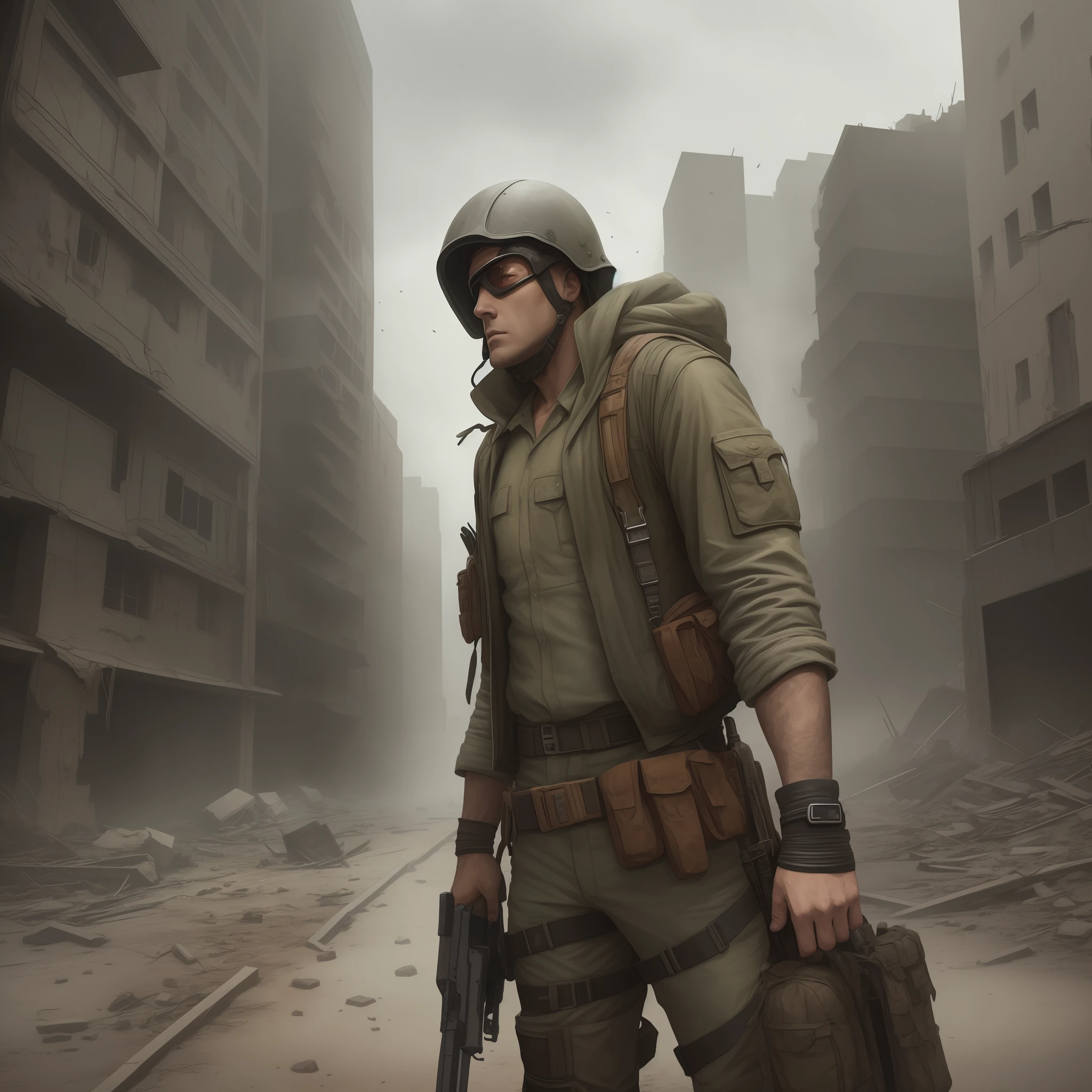 Hero in post-apocalyptic world