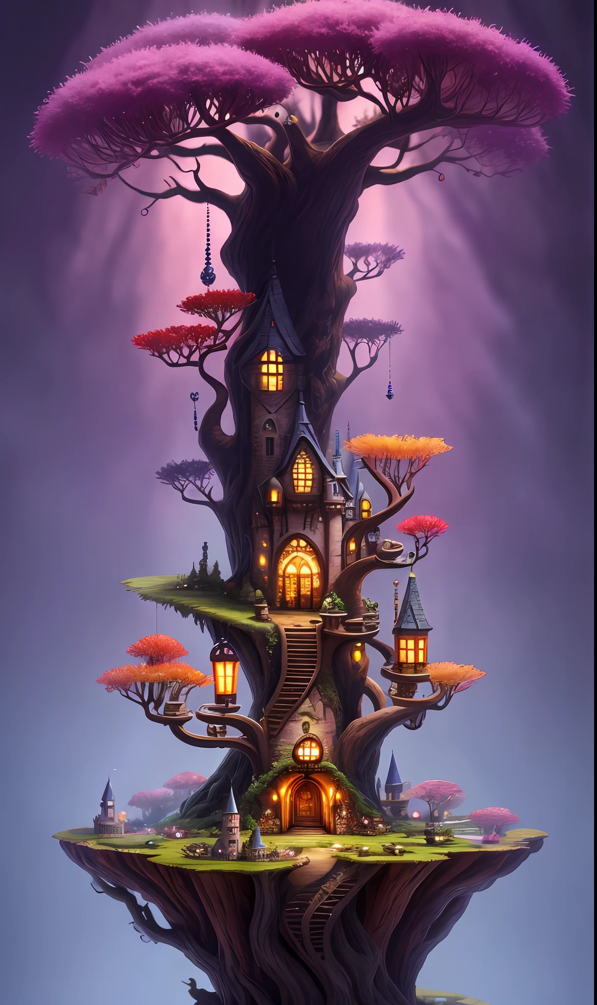 "Fairy Tale Image Wonderland,Meticulous and rich,macro perspective。"